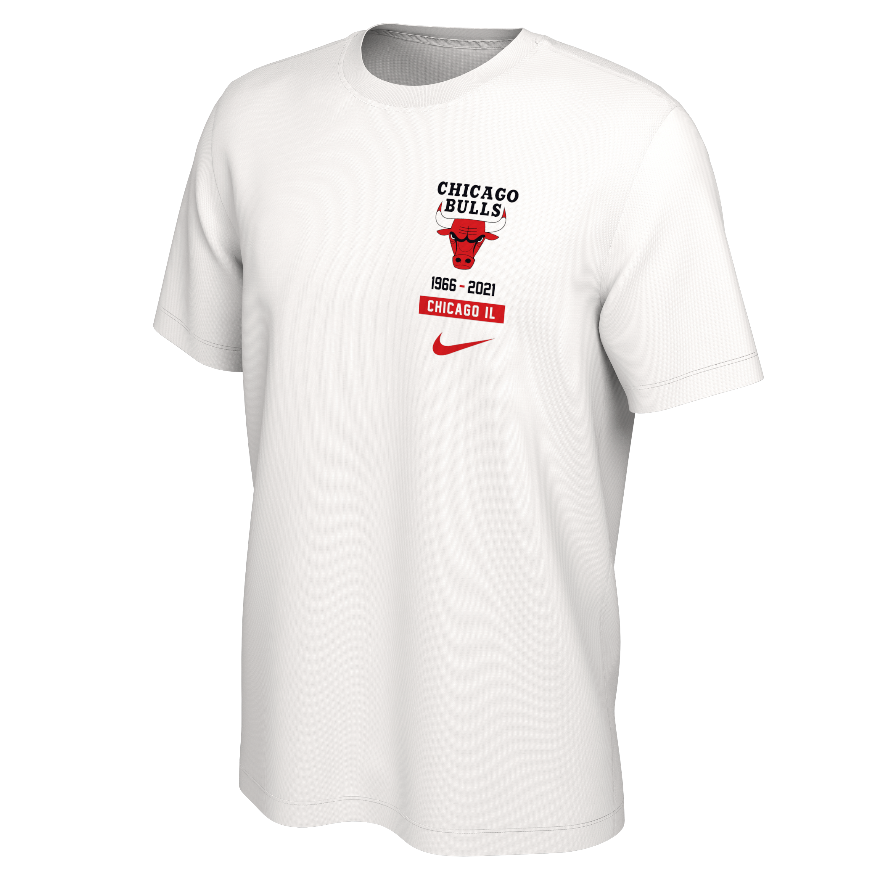 Chicago Bulls Nike Block Graphic T-Shirt - White - Mens