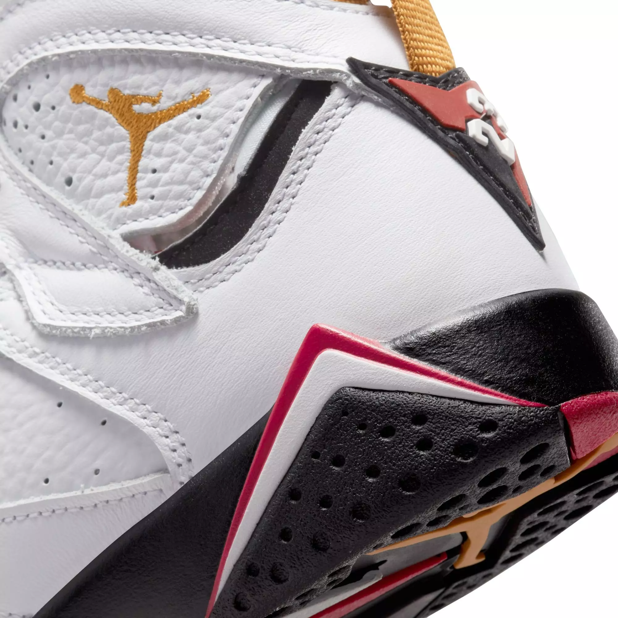 Jordan 7 Retro "White/Black/Cardinal Red" Grade School Kids' Shoe - WHITE/BLACK/CARDINAL RED