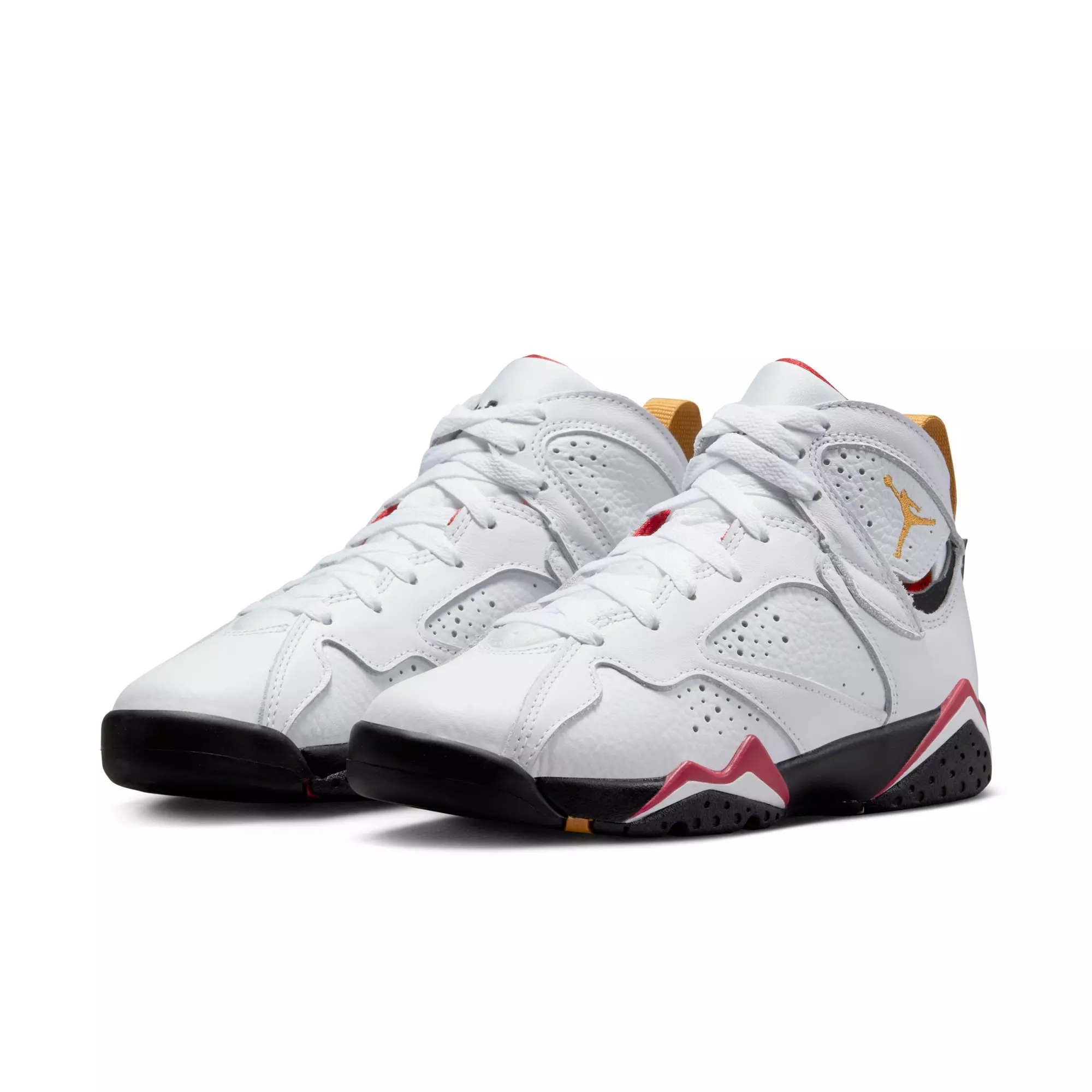 Jordan 7 Retro "White/Black/Cardinal Red" Grade School Kids' Shoe - WHITE/BLACK/CARDINAL RED