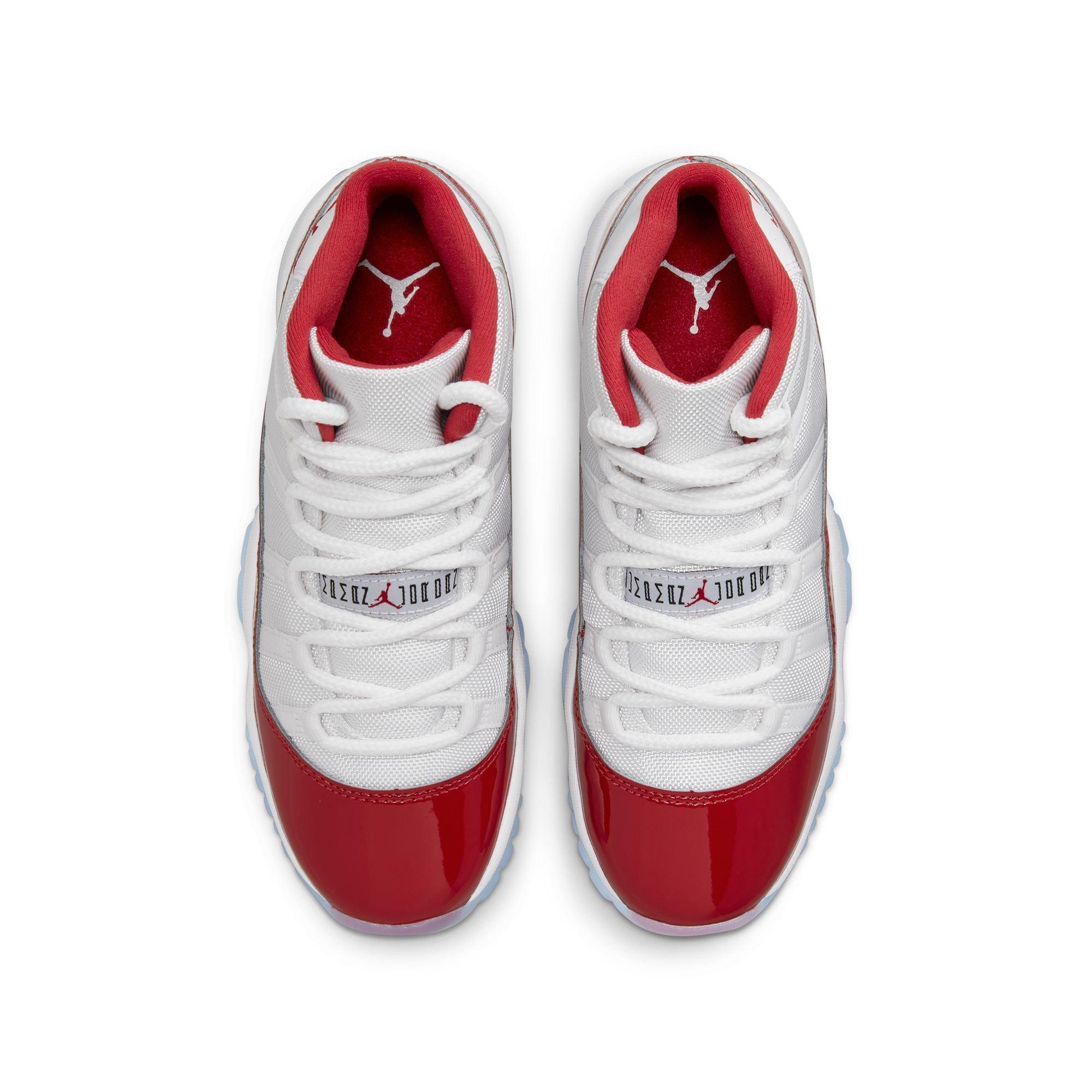 Jordan 11 Retro White/Varsity Red/Black Grade School Kids' Shoe - Hibbett