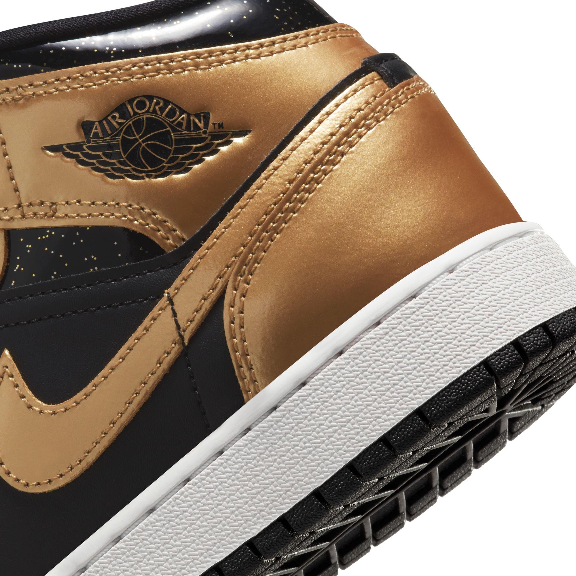 Black and gold jordans hibbett sports best sale