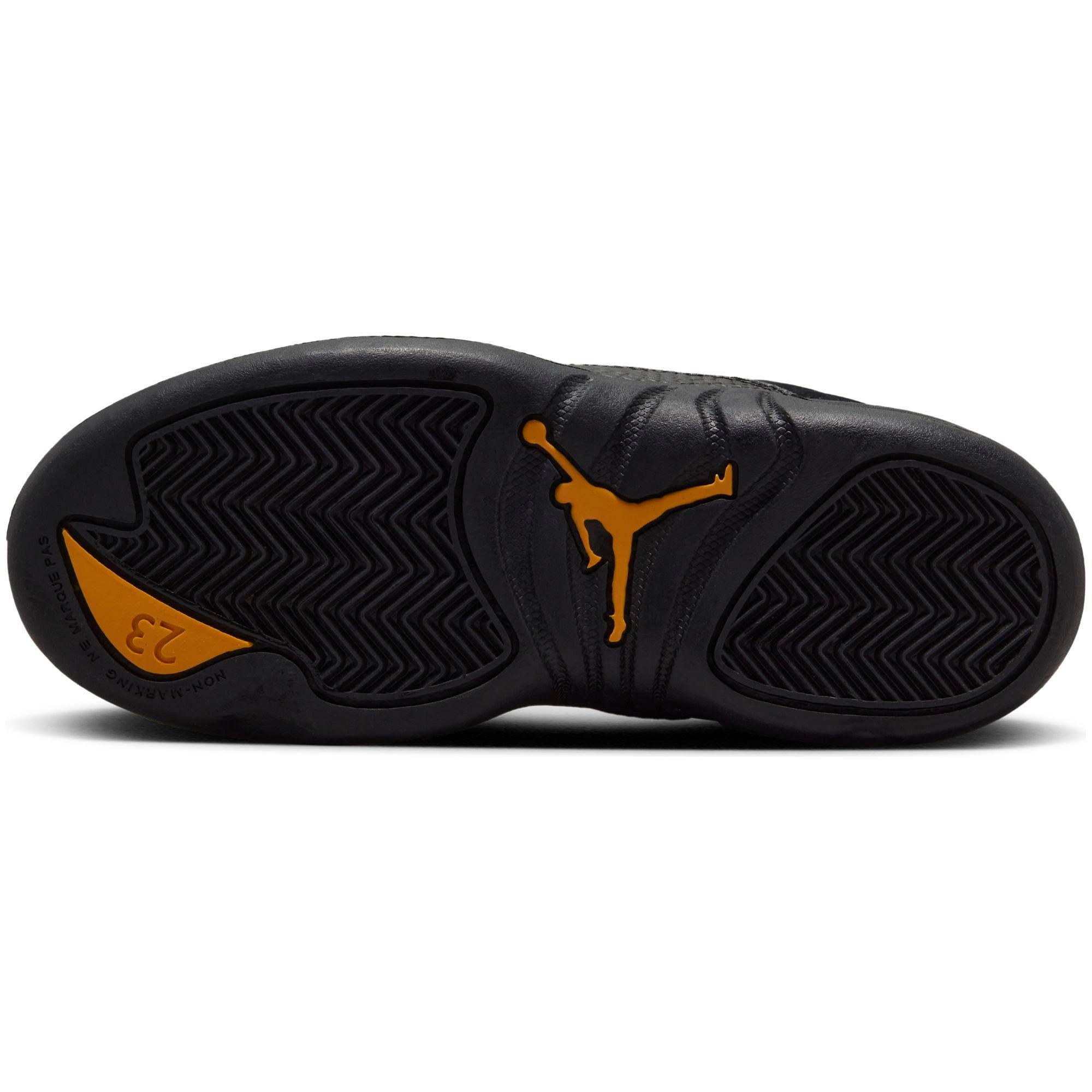 Jordan 12 Retro Black/Taxi Preschool Kids' Shoe - Hibbett