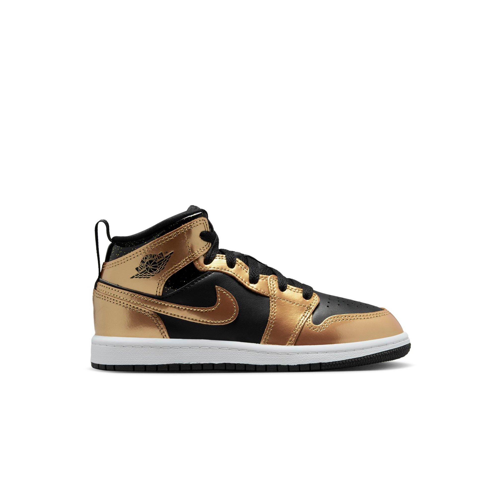 Black and gold infant 2024 jordans