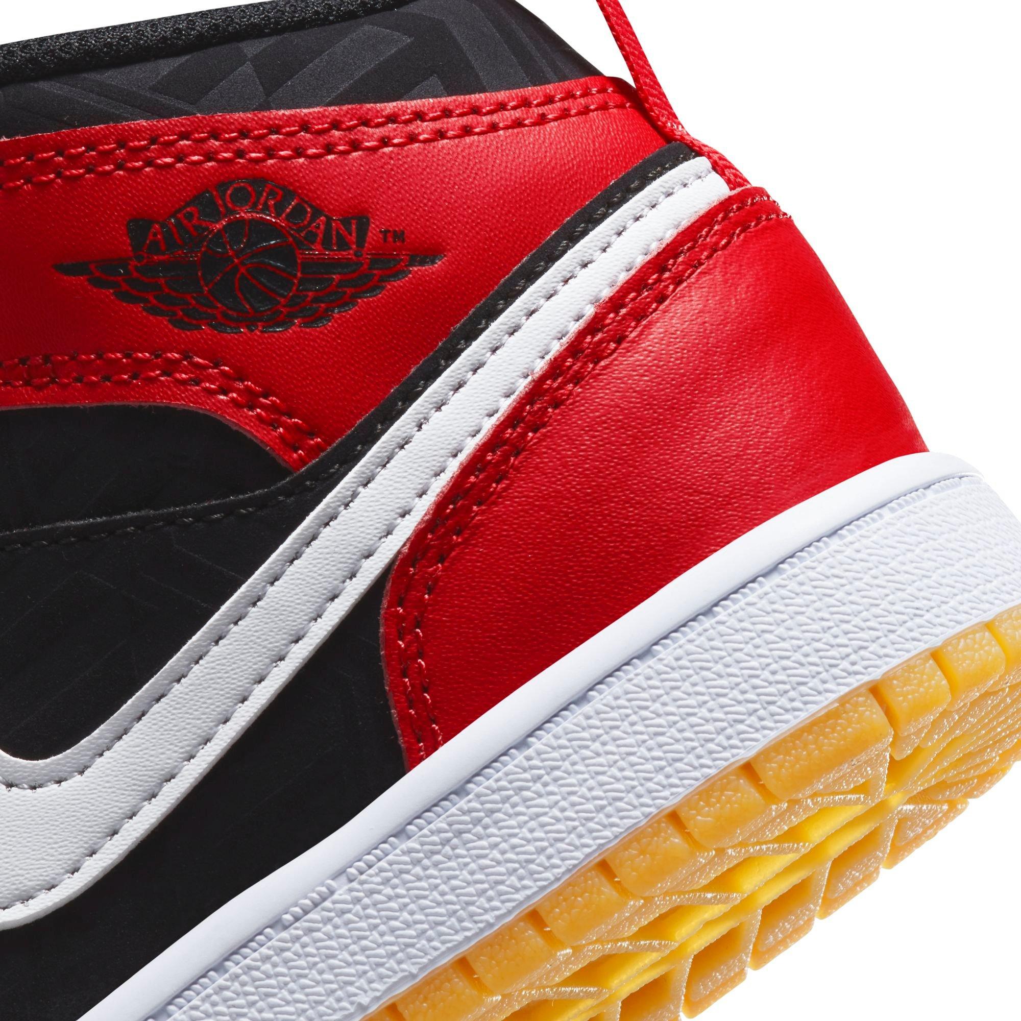 Nike Air Jordan 1 Mid SE - Black / Fire Red / White / Malachite – Kith