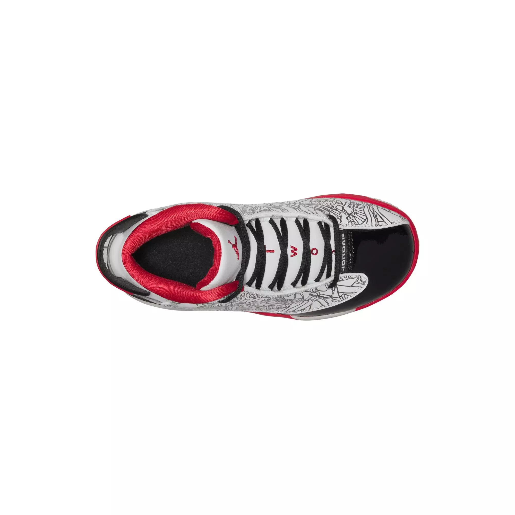 Jordan Dub Zero "Bred" Preschool Boys' Shoe - WHITE/RED/BLACK