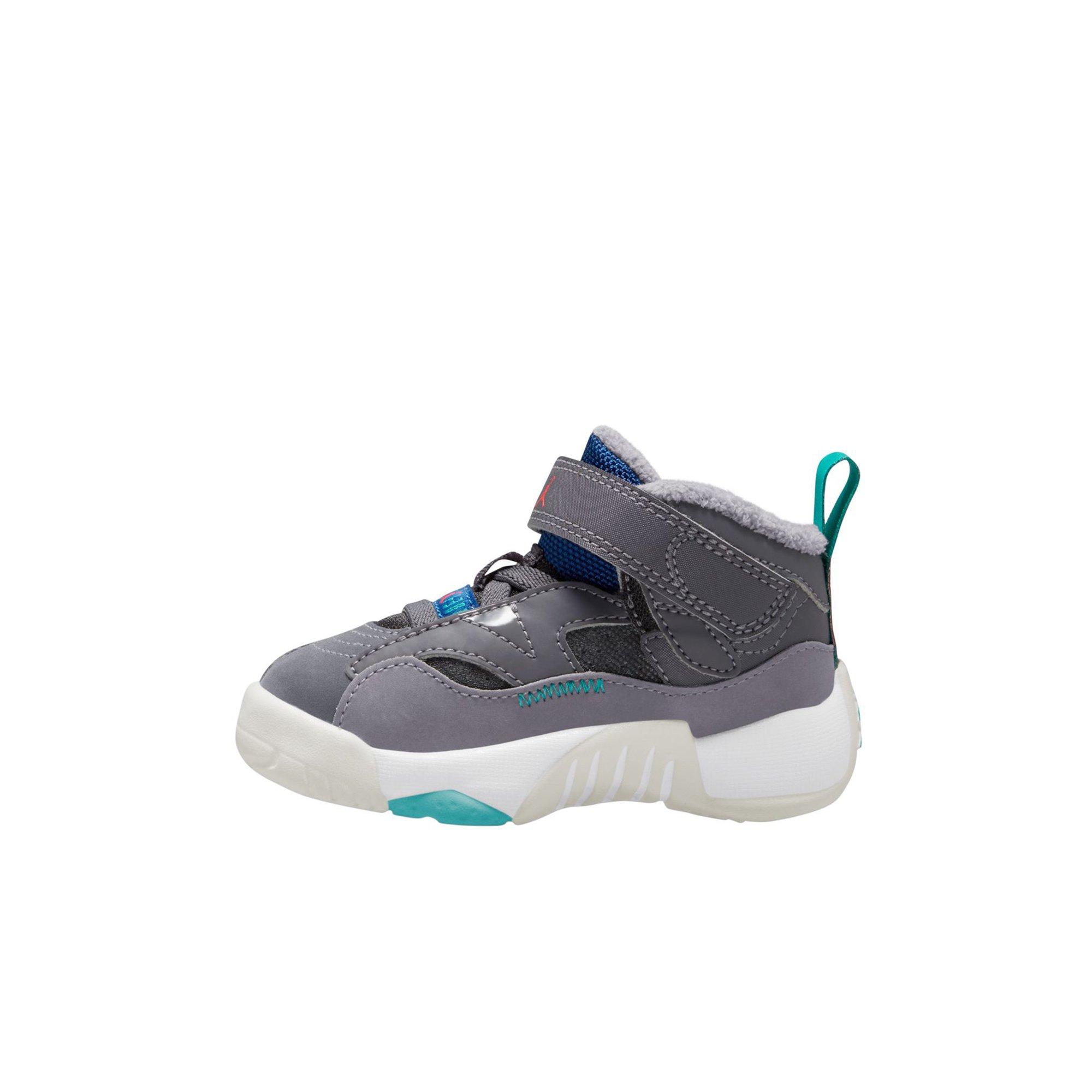 Jordan Jumpman Two Trey "Lt Graphite/Infrared 23/Cement Grey" Toddler Boys' Shoe - GREY/PINK Thumbnail View 2