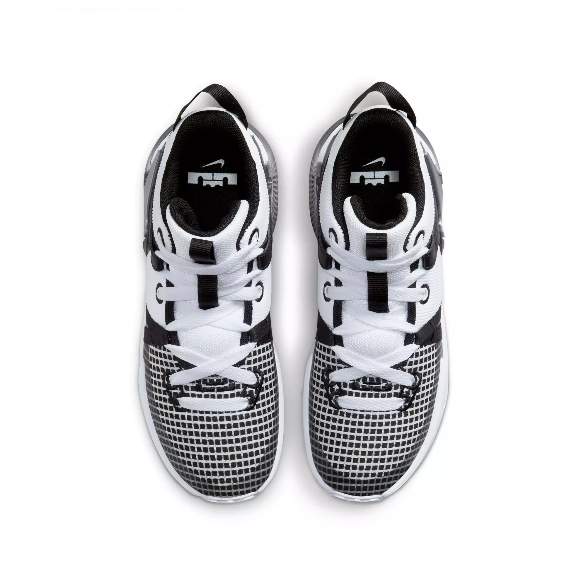 Nike LeBron Witness 7 "White/Metallic Silver/Black" Grade School Boys' Basketball Shoe - BLACK/WHITE