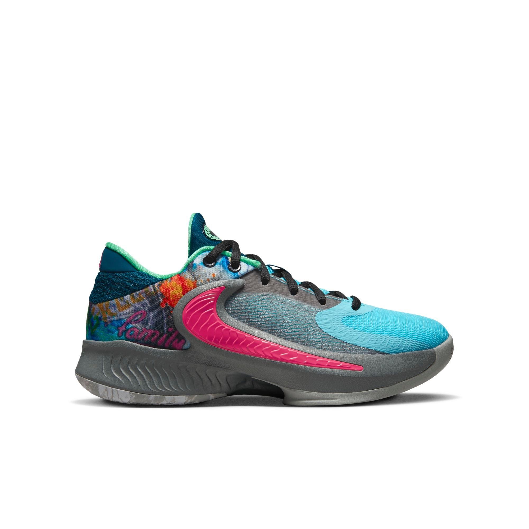 Nike Freak 4 SE "Smoke Grey/Pinksicle/Patricle Grey" Grade School Kids' Basketball Shoe