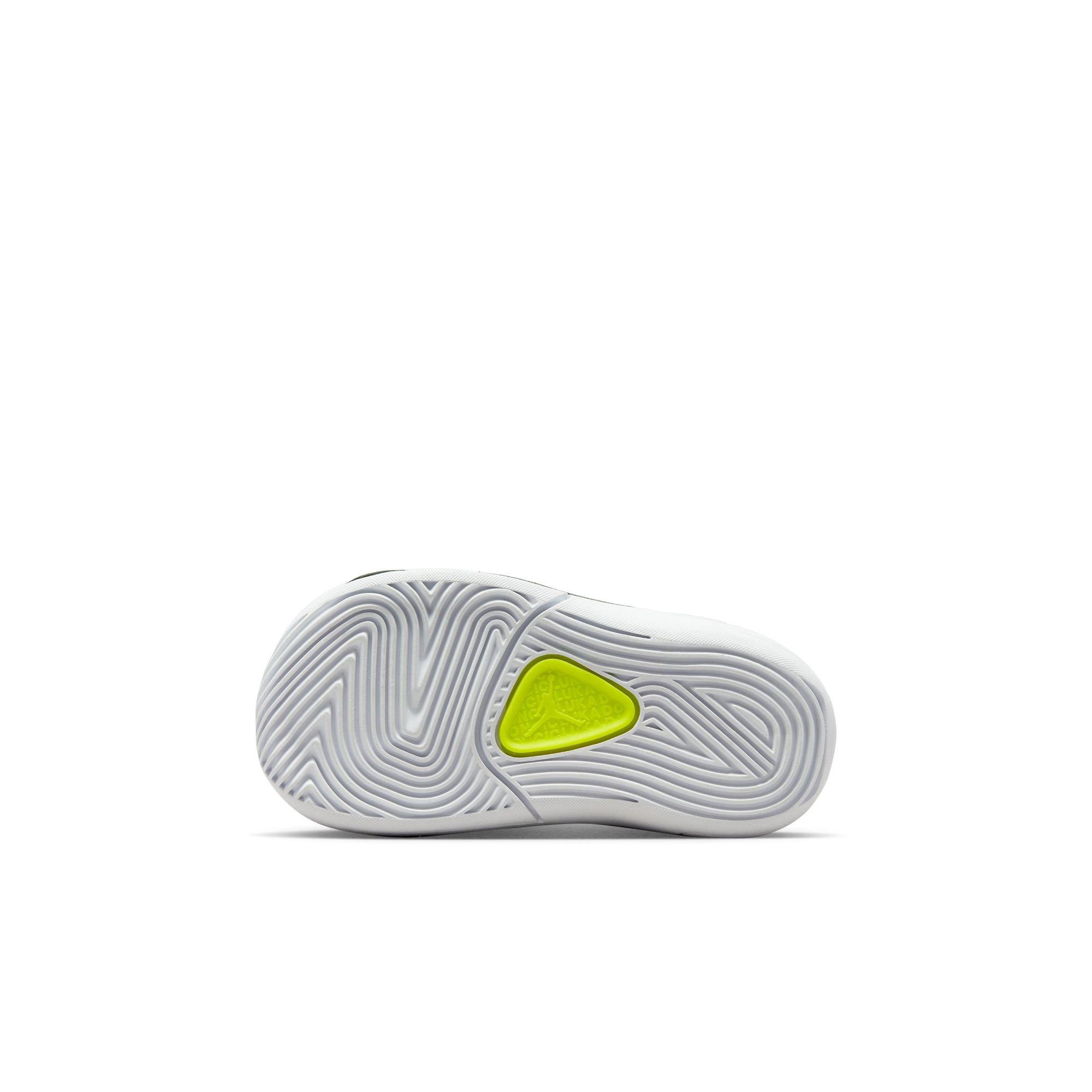 Jordan Luka 1 "White/Black/Volt" Toddler Kids' Basketball Shoe - WHITE/BLACK/VOLT Thumbnail View 10