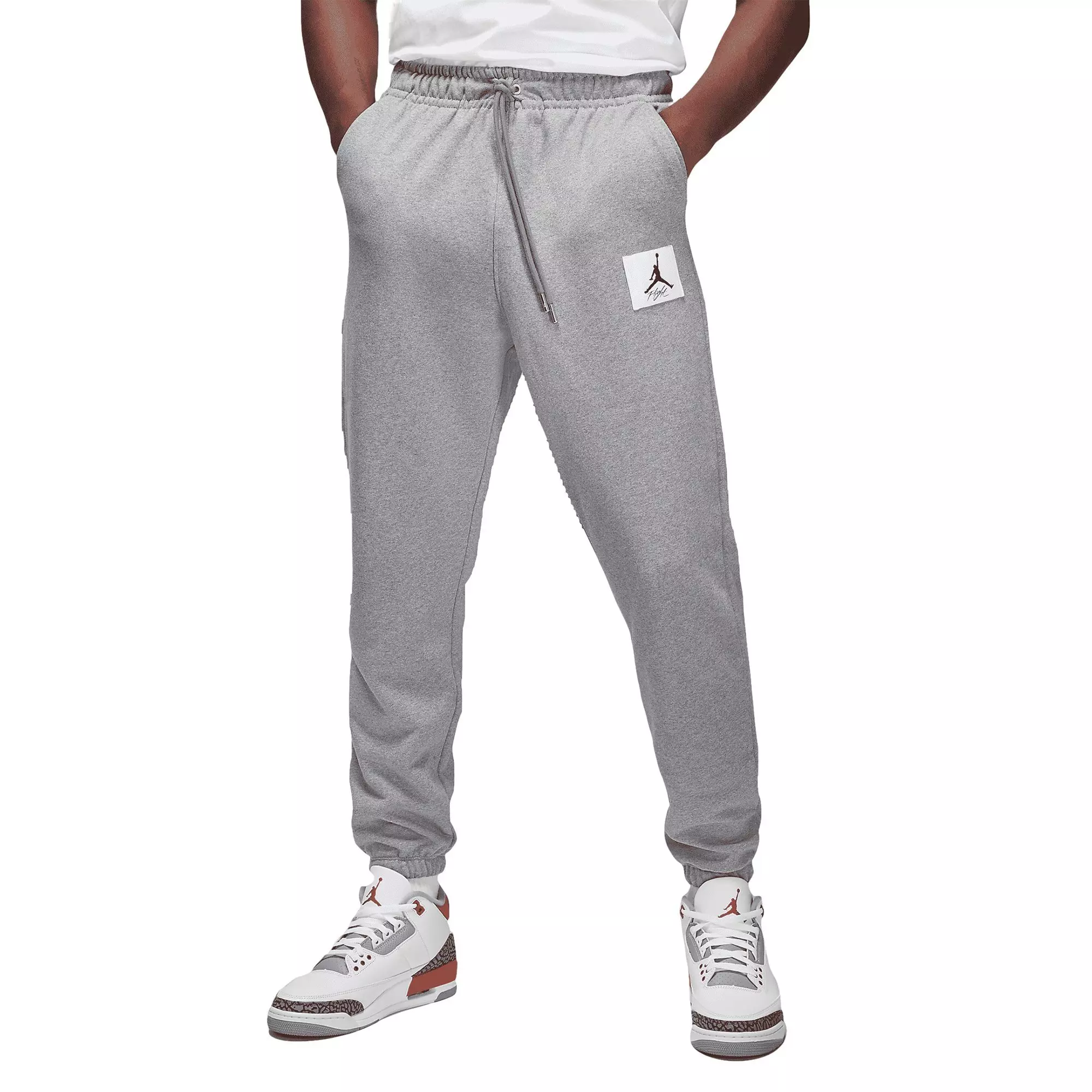 Jordan Men's Essentials Statement Fleece Pants-Grey - GREY