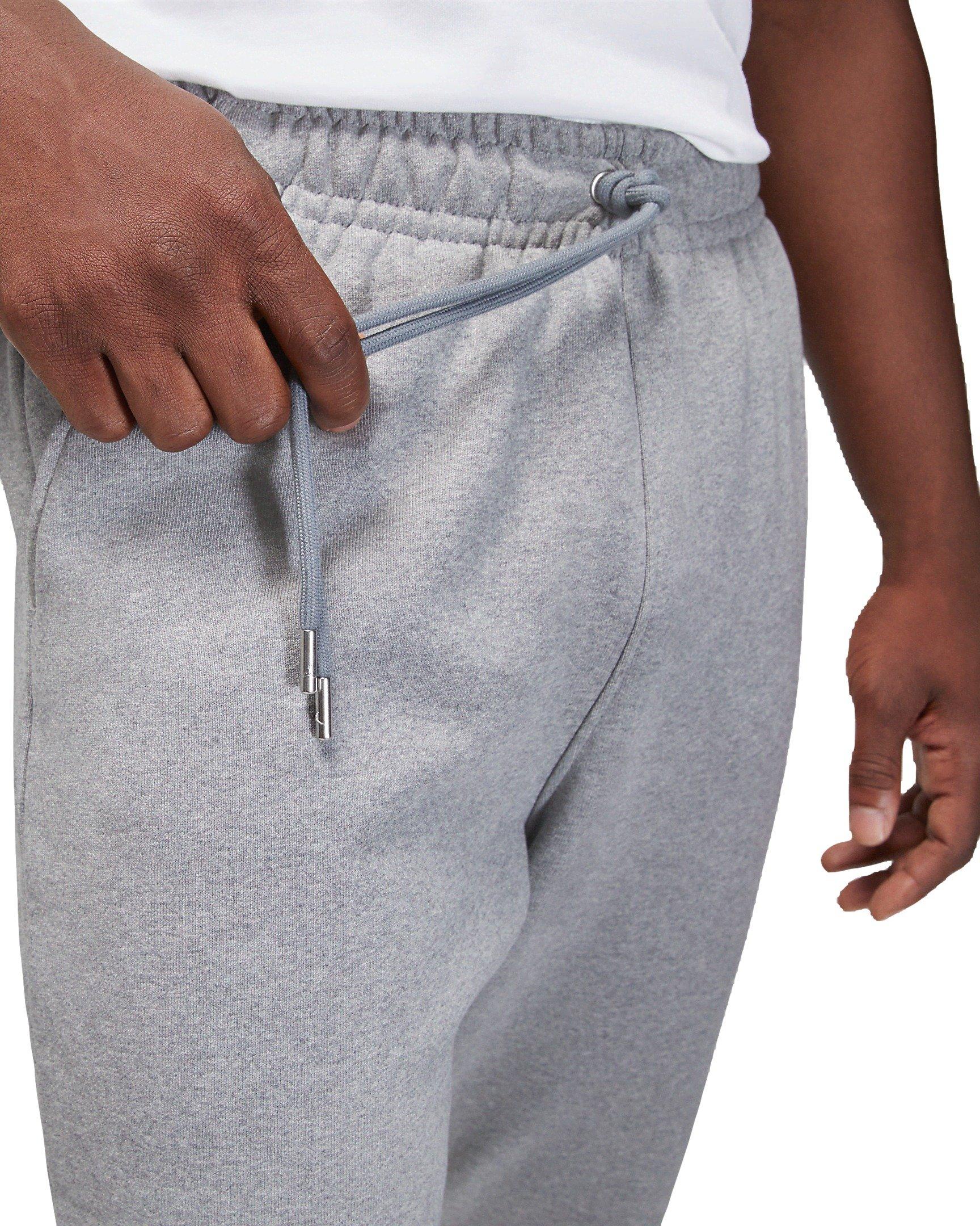 Jordan Men's Essentials Statement Fleece Pants-Grey - GREY Thumbnail View 4