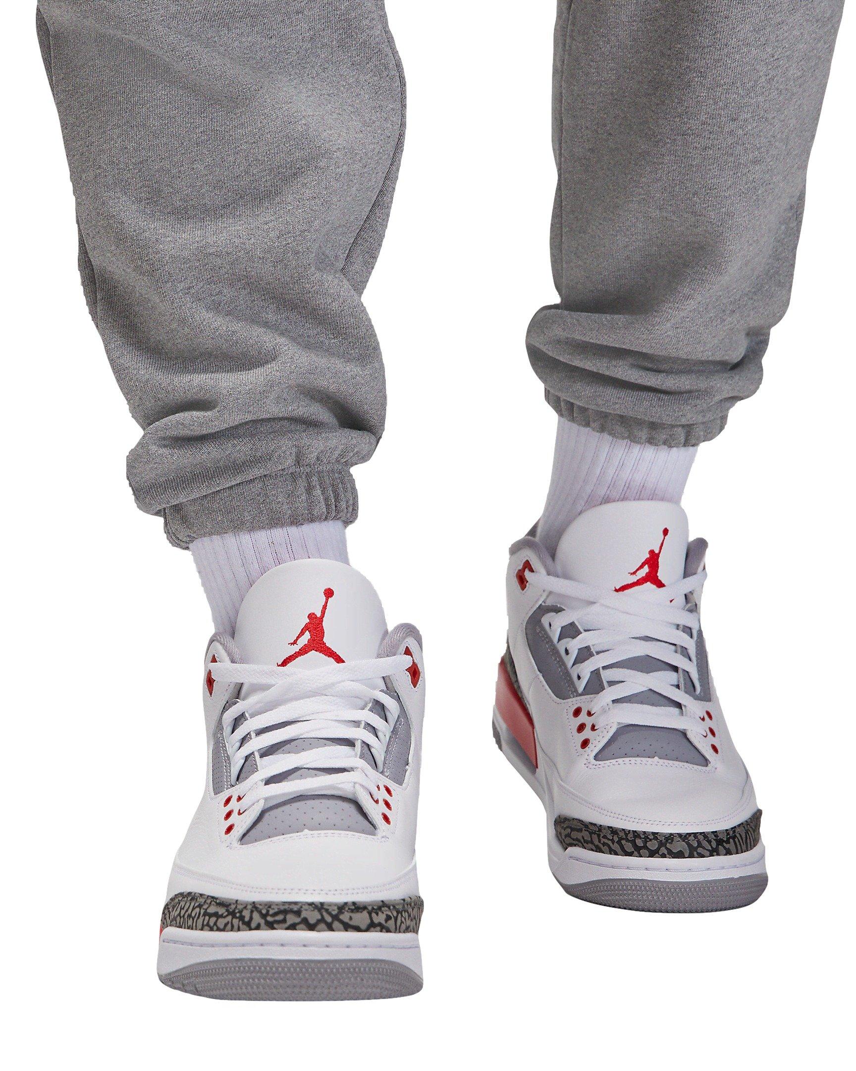 Jordan Men's Essentials Statement Fleece Pants-Grey - GREY Thumbnail View 6