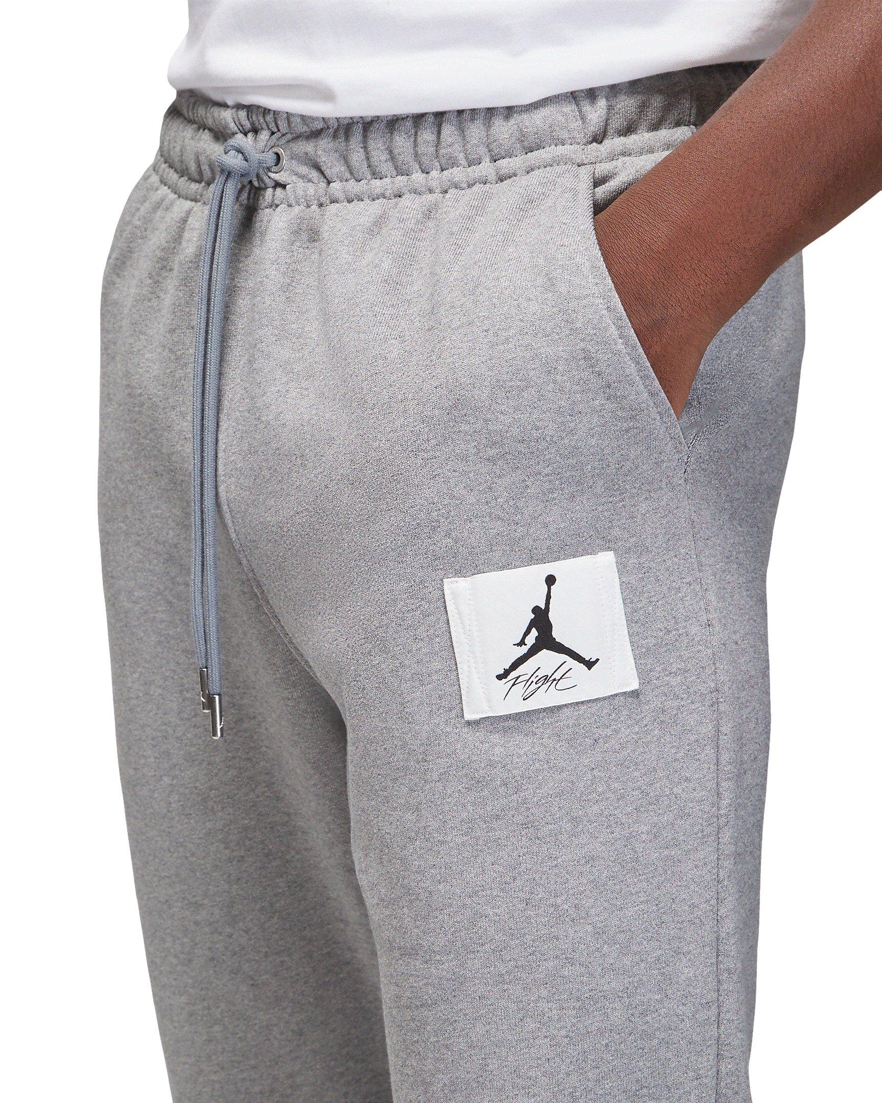 Jordan Men's Essentials Statement Fleece Pants-Grey - GREY Thumbnail View 3