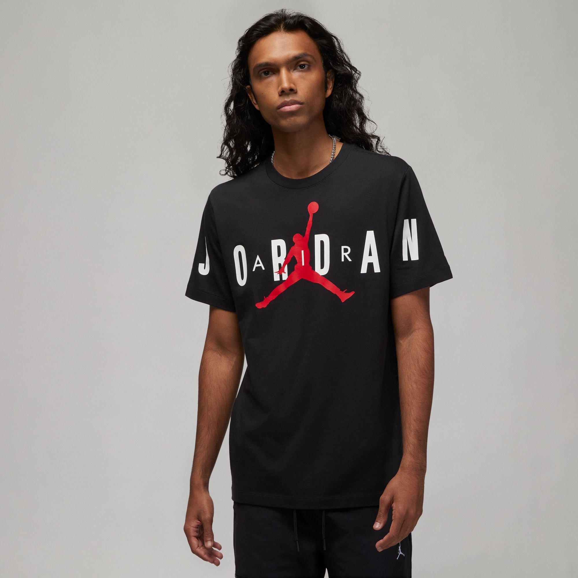 Jordan Men's Air T-Shirt-Black/White - BLACK/WHITE Thumbnail View 4