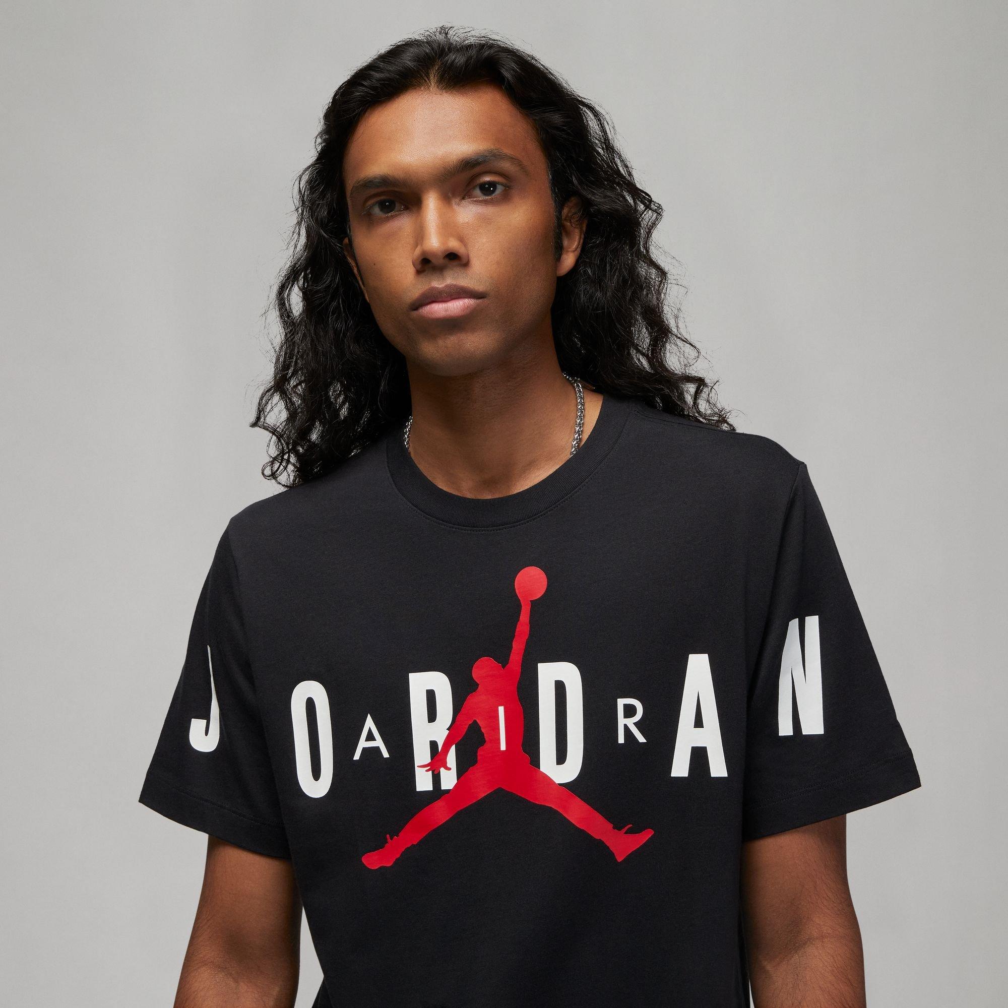Jordan Men's Air T-Shirt-Black/White - BLACK/WHITE Thumbnail View 7