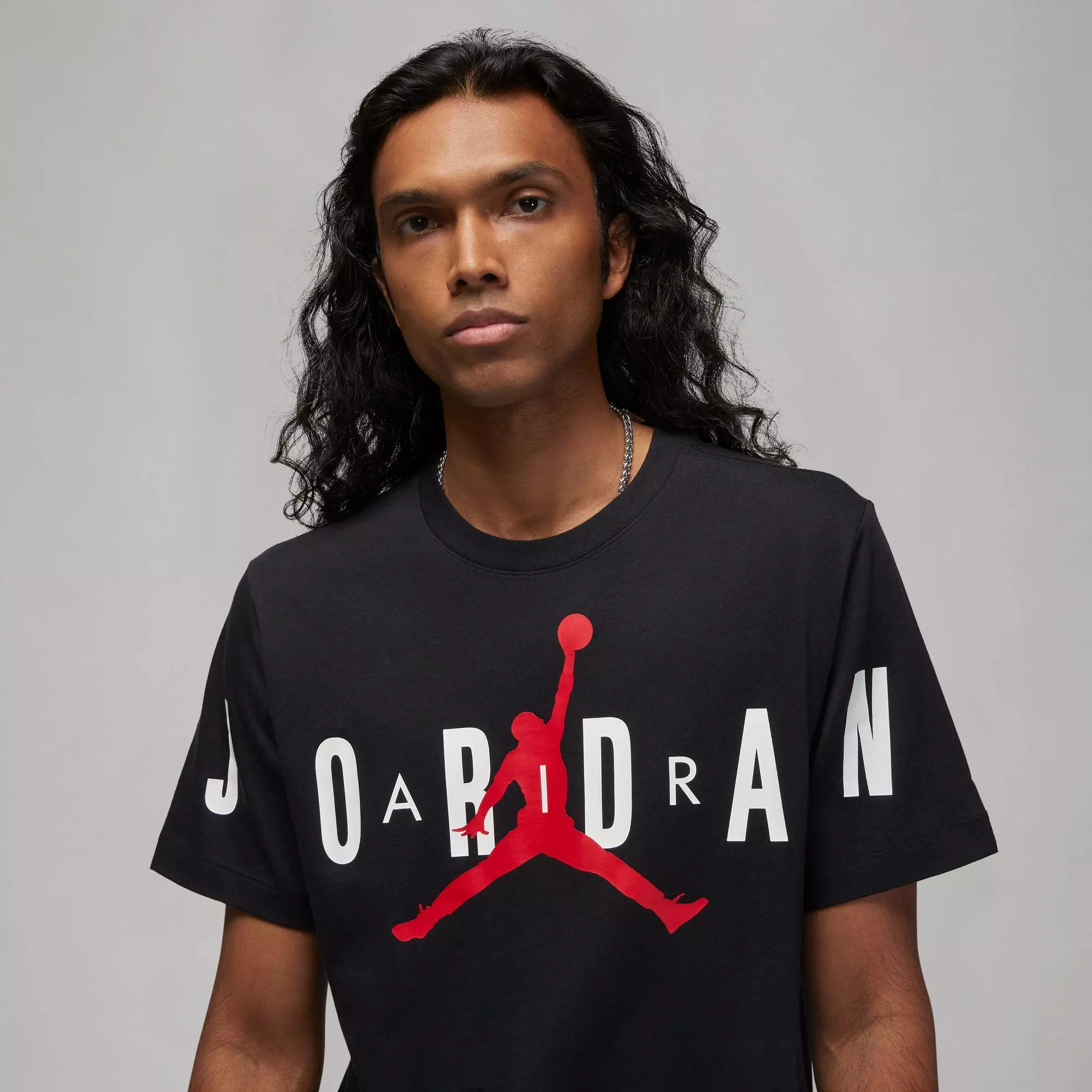 Jordan Men's Air T-Shirt-Black/White - BLACK/WHITE
