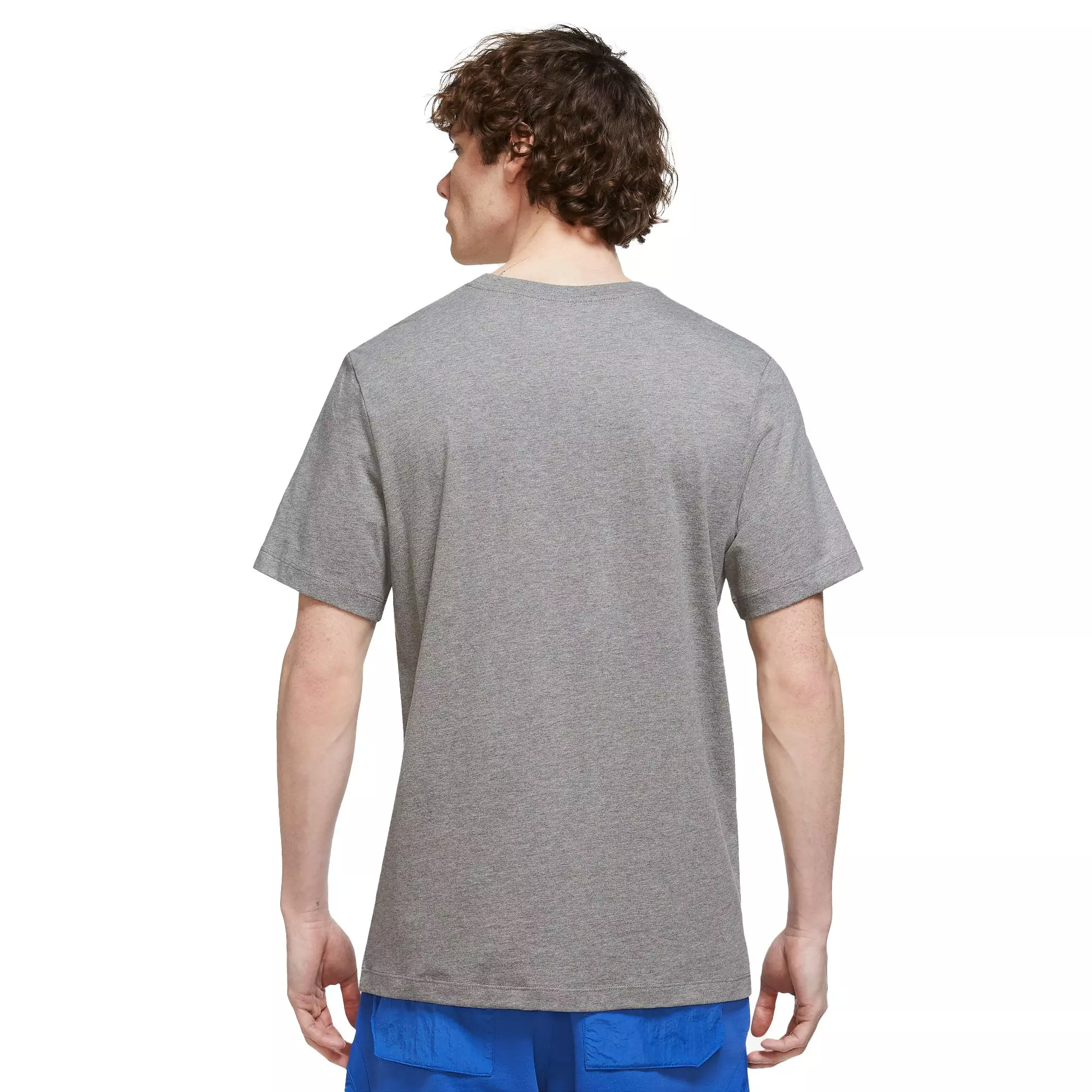 Jordan Men's Air Stretch Short Sleeve Crew Tee-Grey - HEATHER/GREY