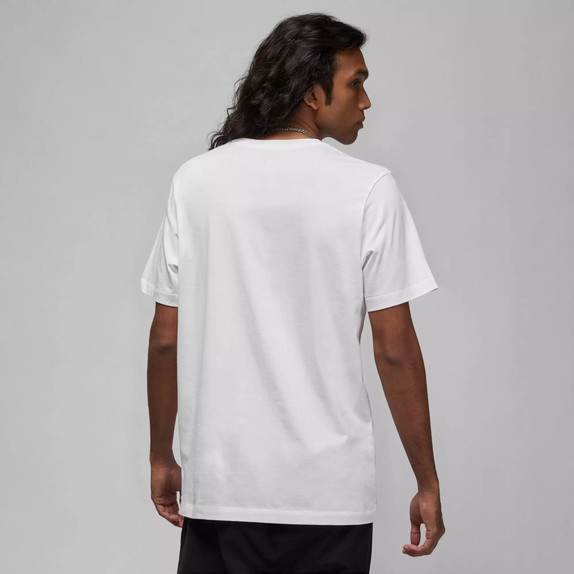 Jordan Men's Air T-Shirt-White/Black - WHITE/BLACK