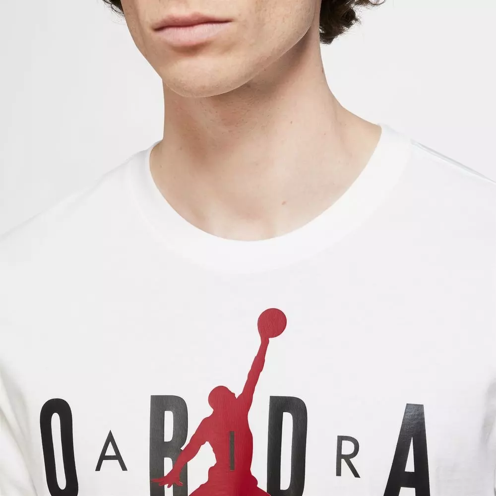 Jordan Men's Air T-Shirt-White/Black - WHITE/BLACK