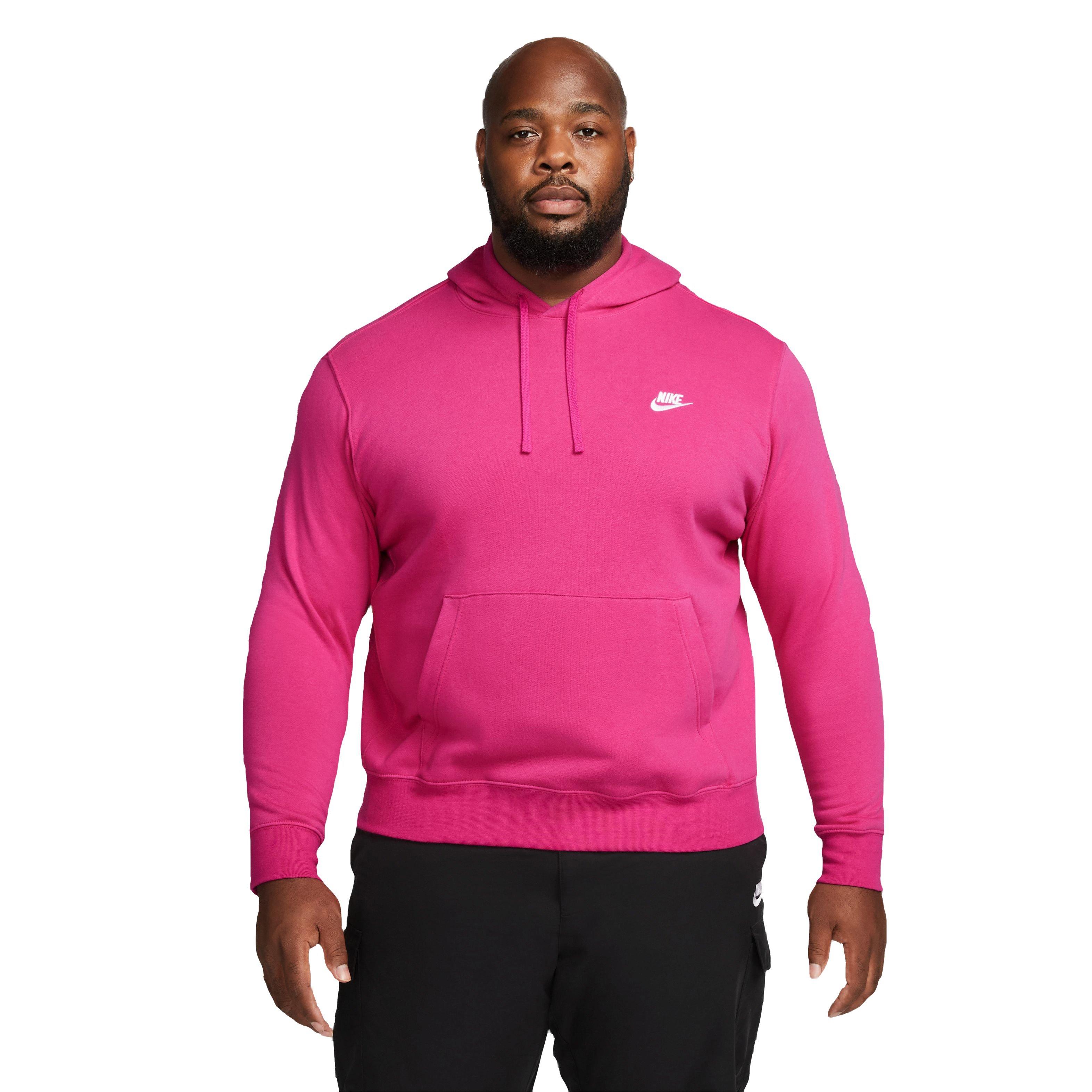 Nike Men's Sportswear Club Fleece Pullover Hoodie-Pink - Hibbett