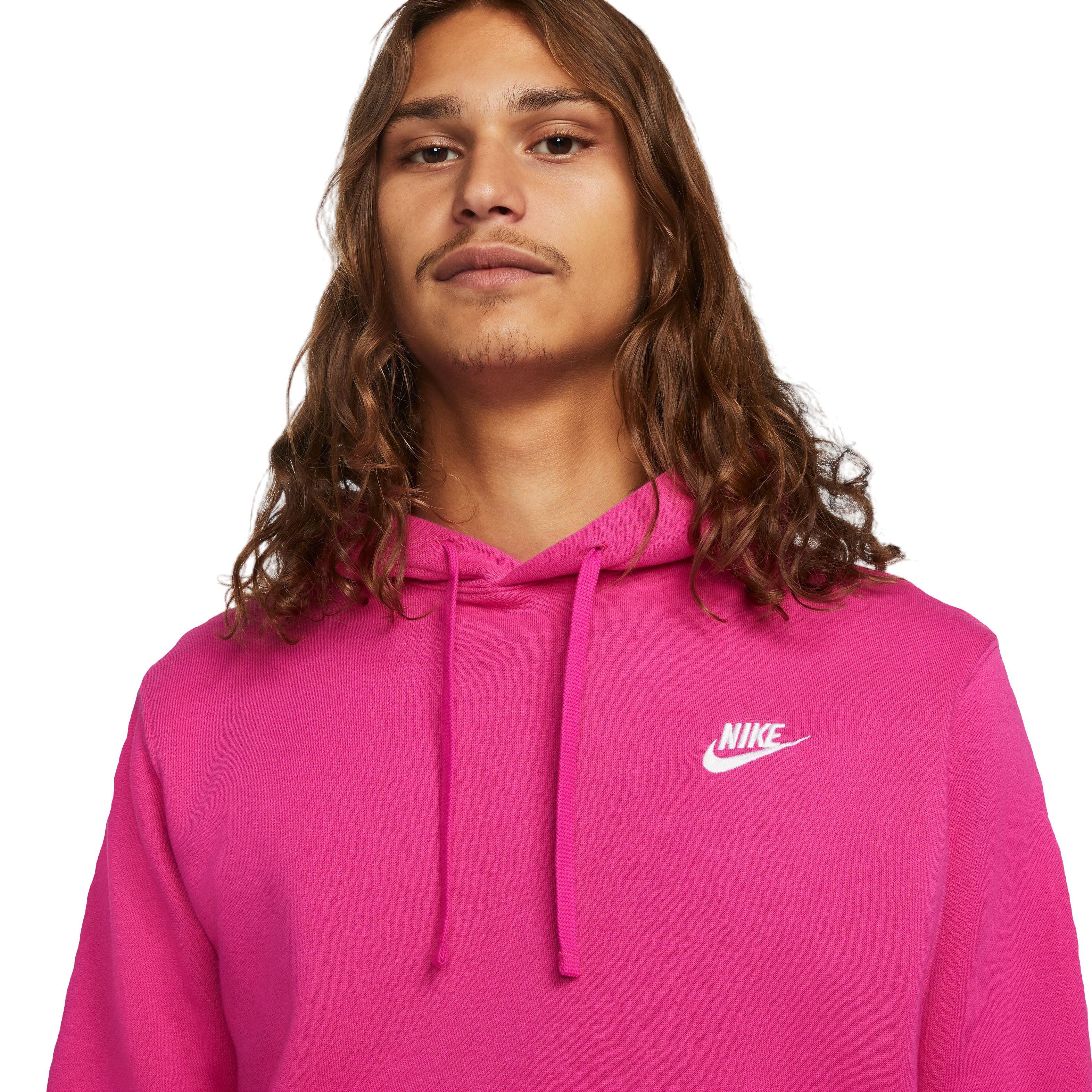 Nike pink best sale pullover hoodie