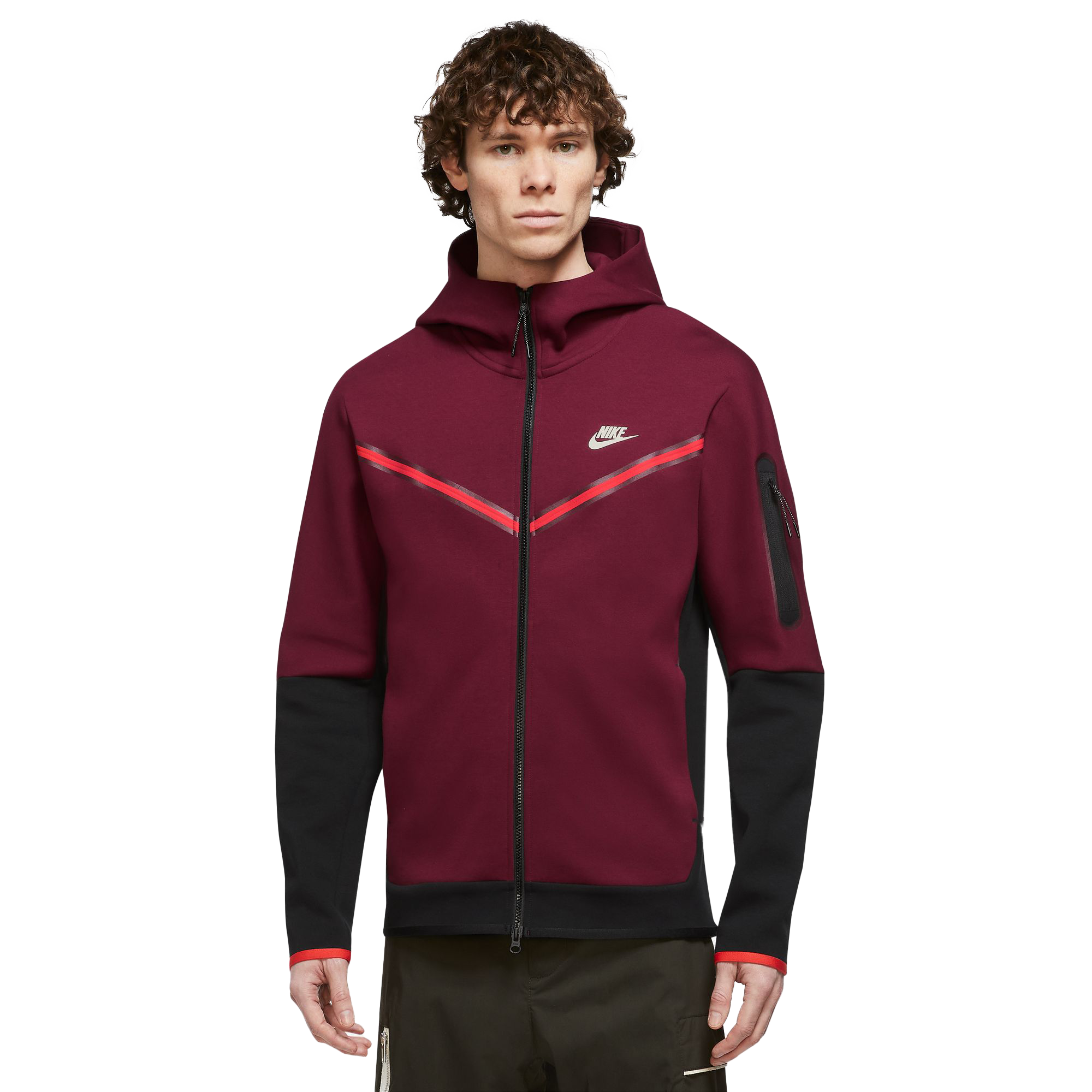 Burgundy nike tech hoodie new arrivals