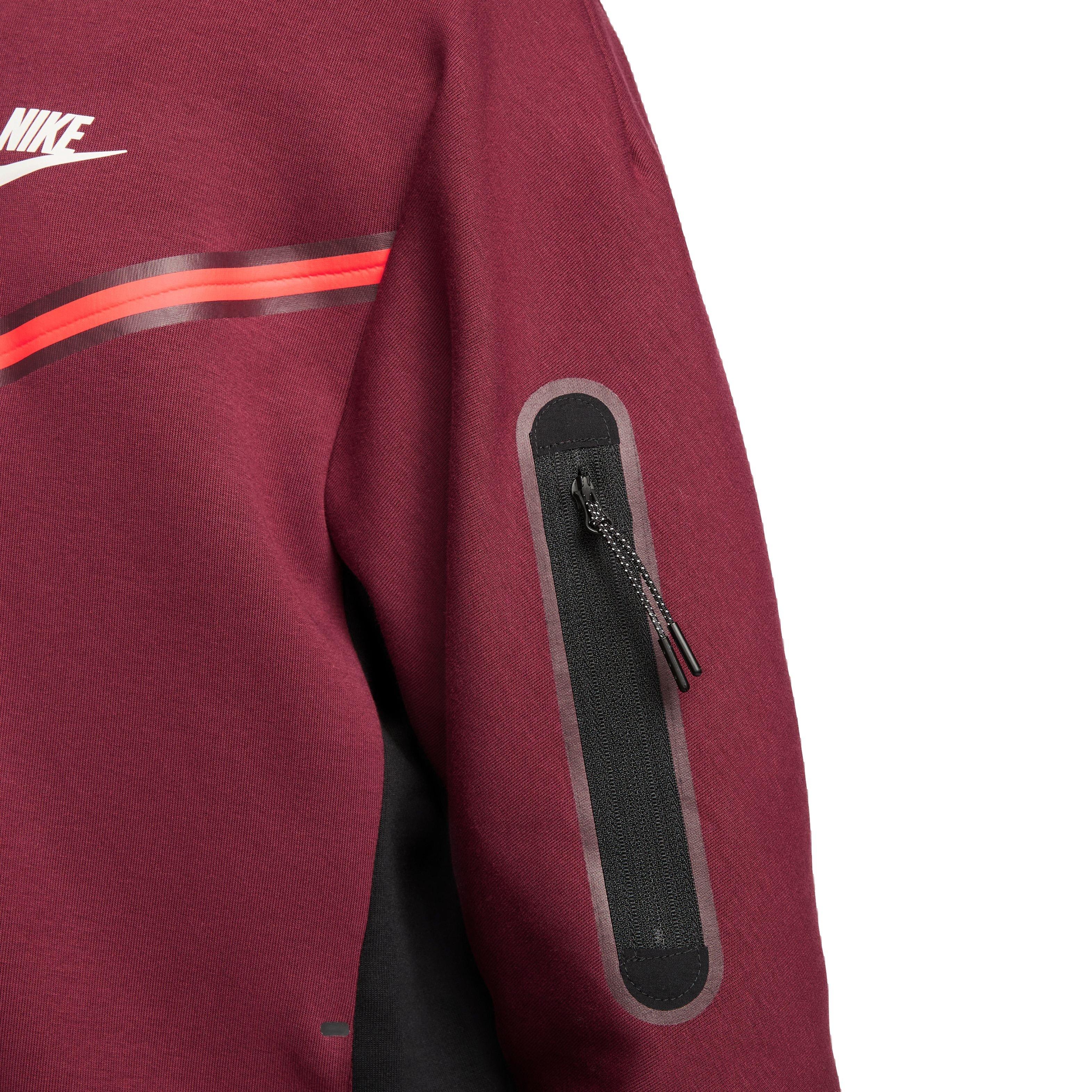 Nike Men's Sportswear Tech Fleece Full-Zip Hoodie-Maroon