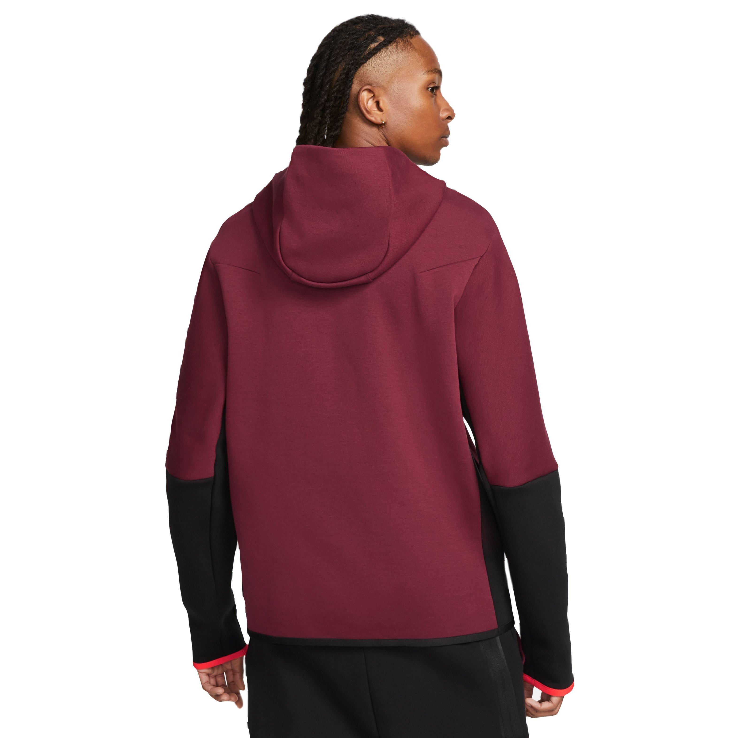 Aangenaam kennis te maken probleem breken Nike Men's Sportswear Tech Fleece Full-Zip Hoodie-Maroon