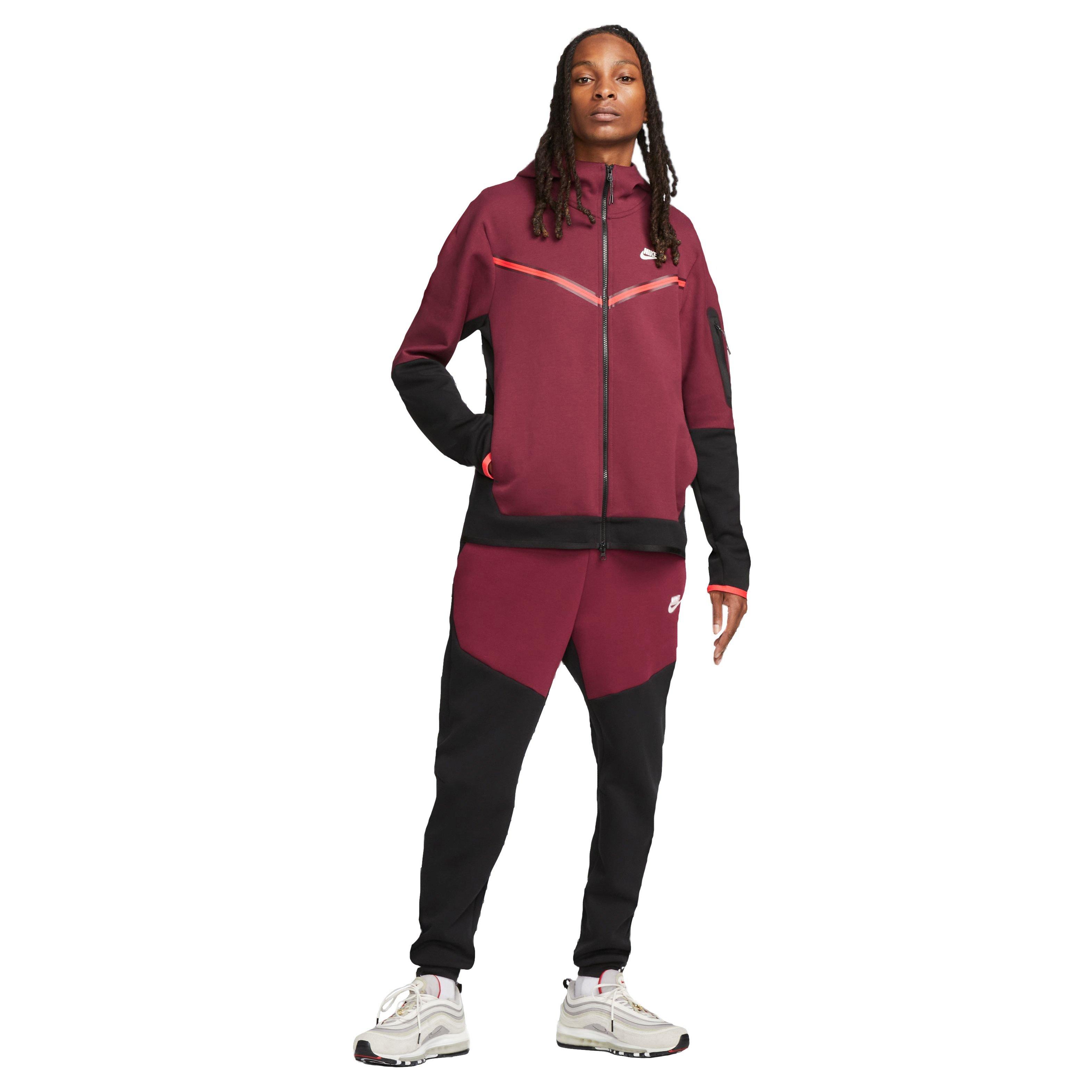 Nike tech fleece shop burgundy