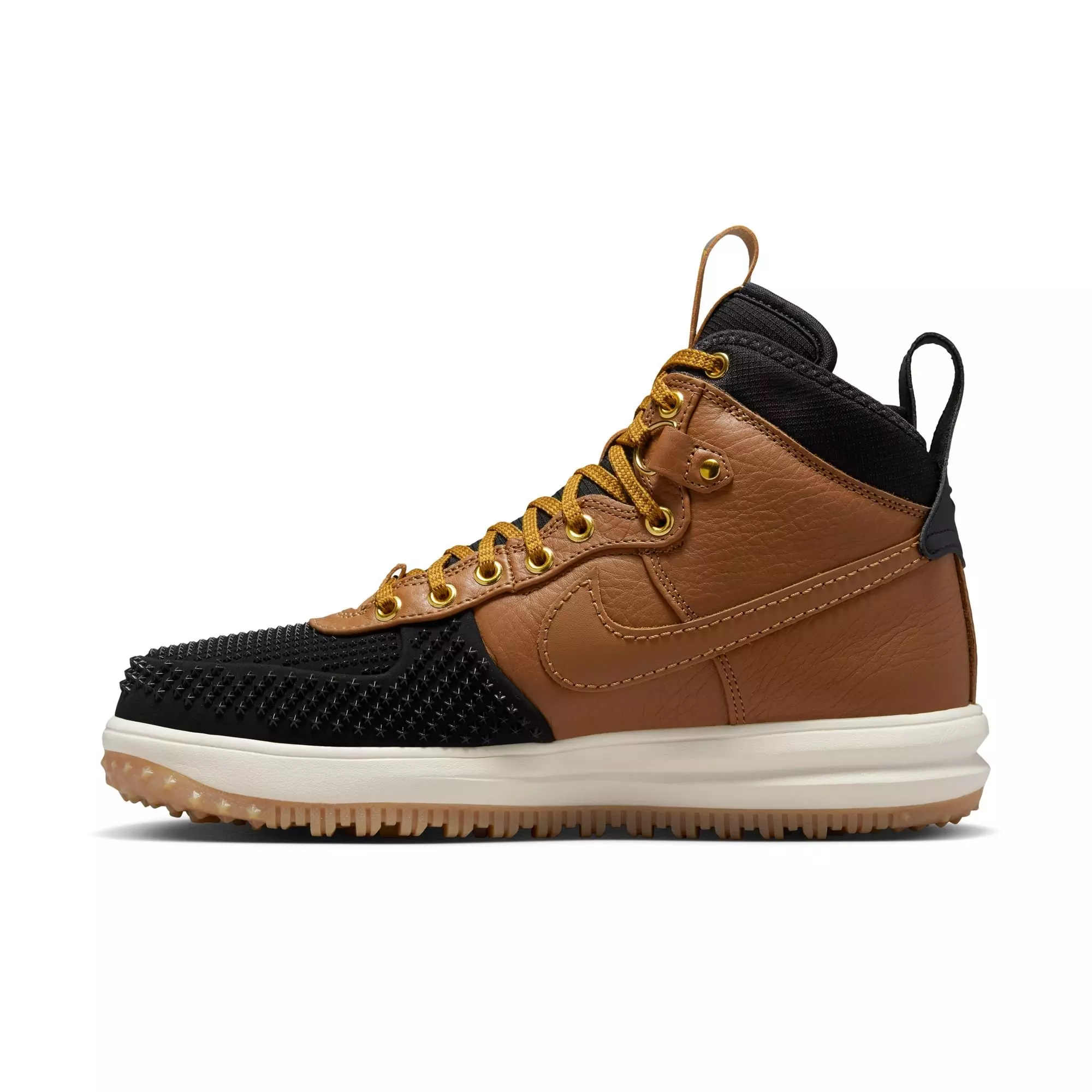 Nike Lunar Force 1 "Ale Brown/Black/Goldtone" Men's Duckboot - TAN