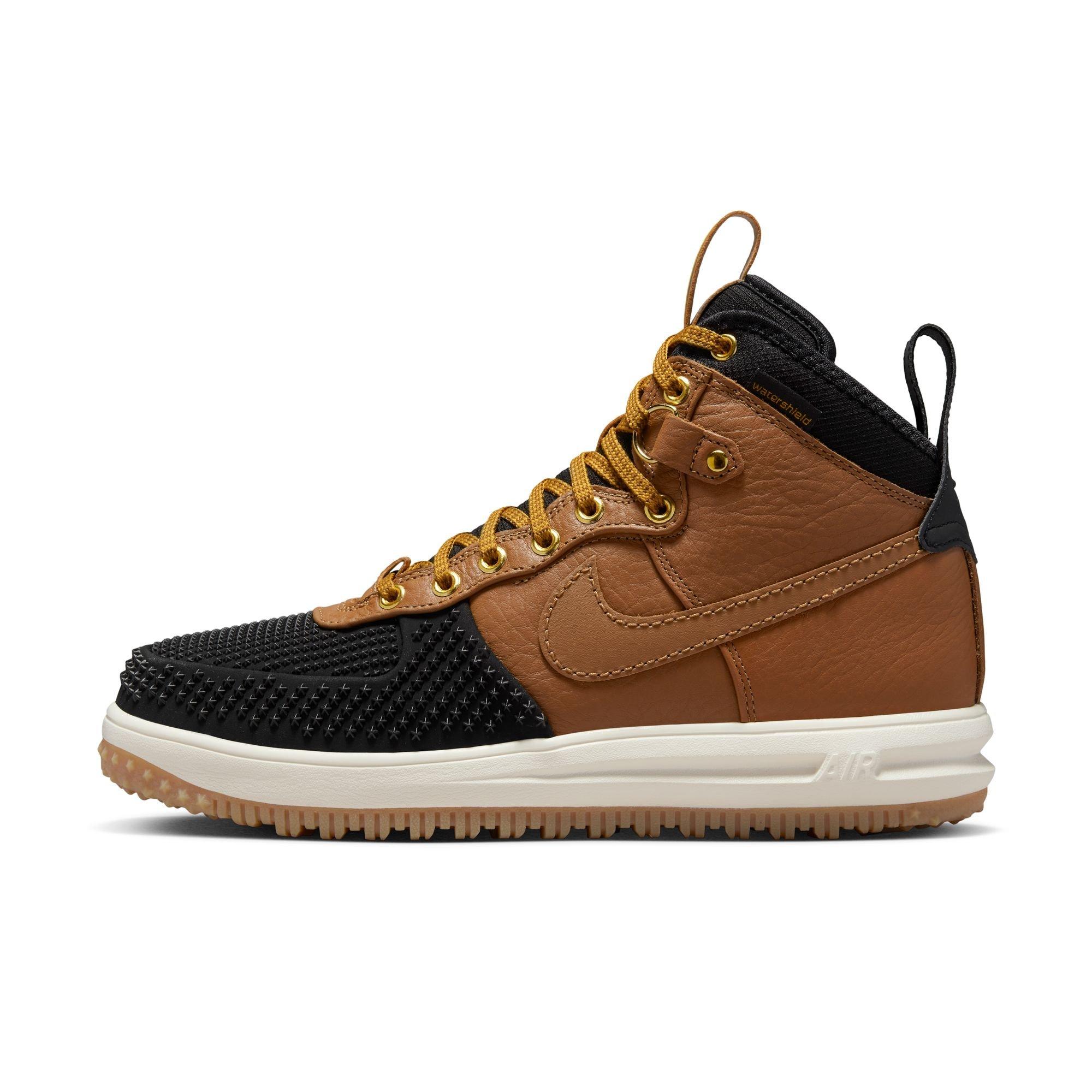Nike Lunar Force 1 "Ale Brown/Black/Goldtone" Men's Duckboot - TAN Thumbnail View 3