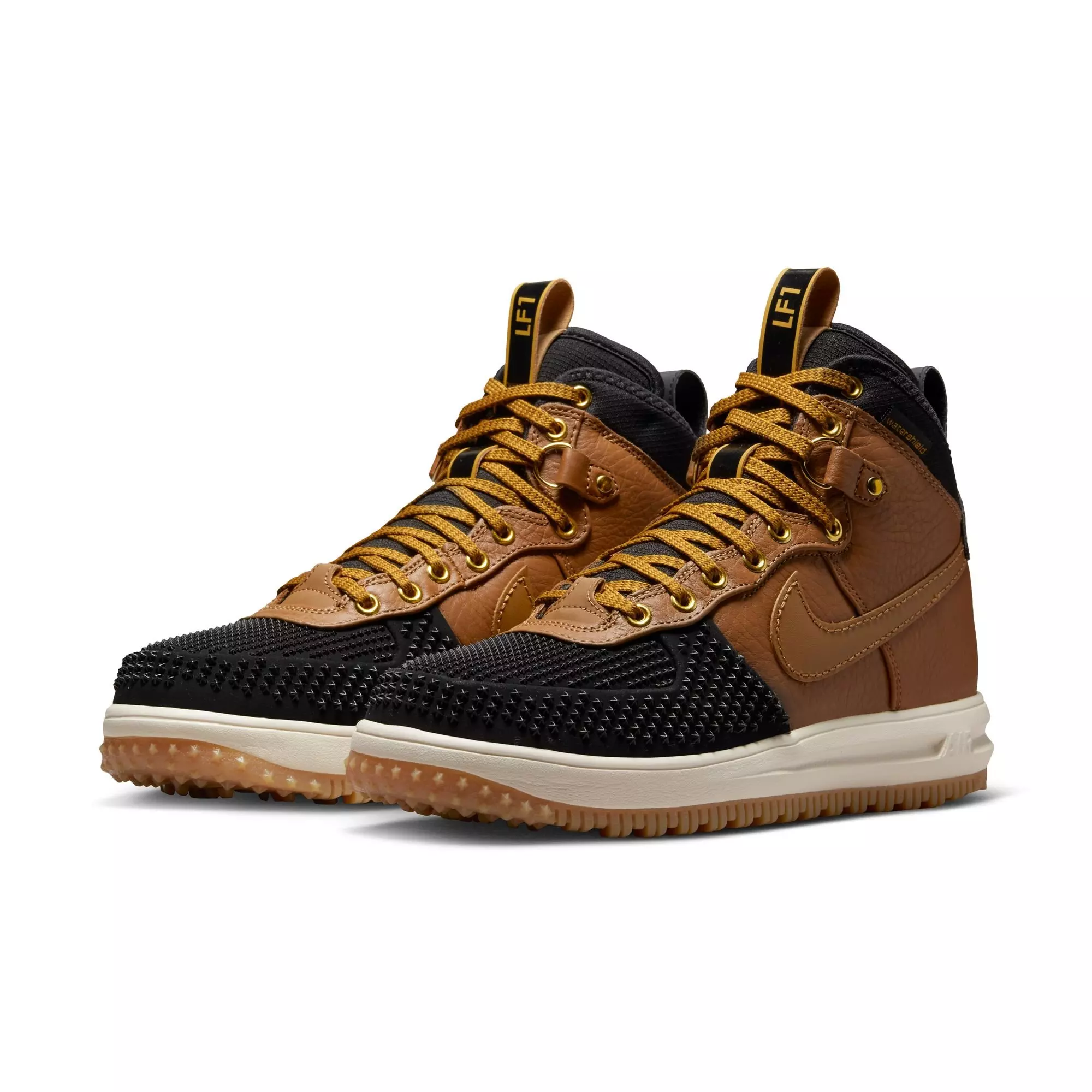 Nike Lunar Force 1 "Ale Brown/Black/Goldtone" Men's Duckboot - TAN