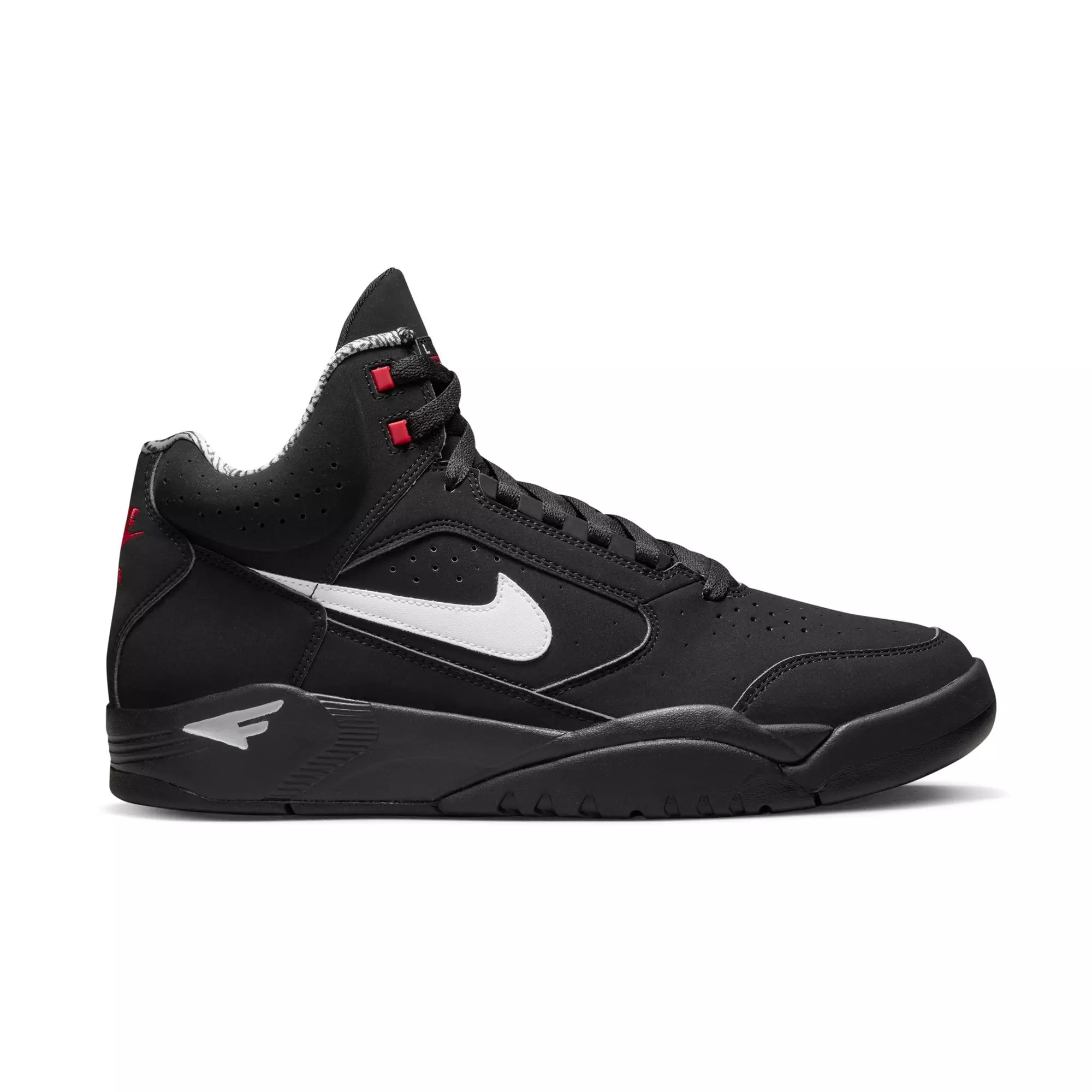 Nike Air Flight Lite Mid "Black/White/Varsity Red" Men's Shoe - BLACK/RED