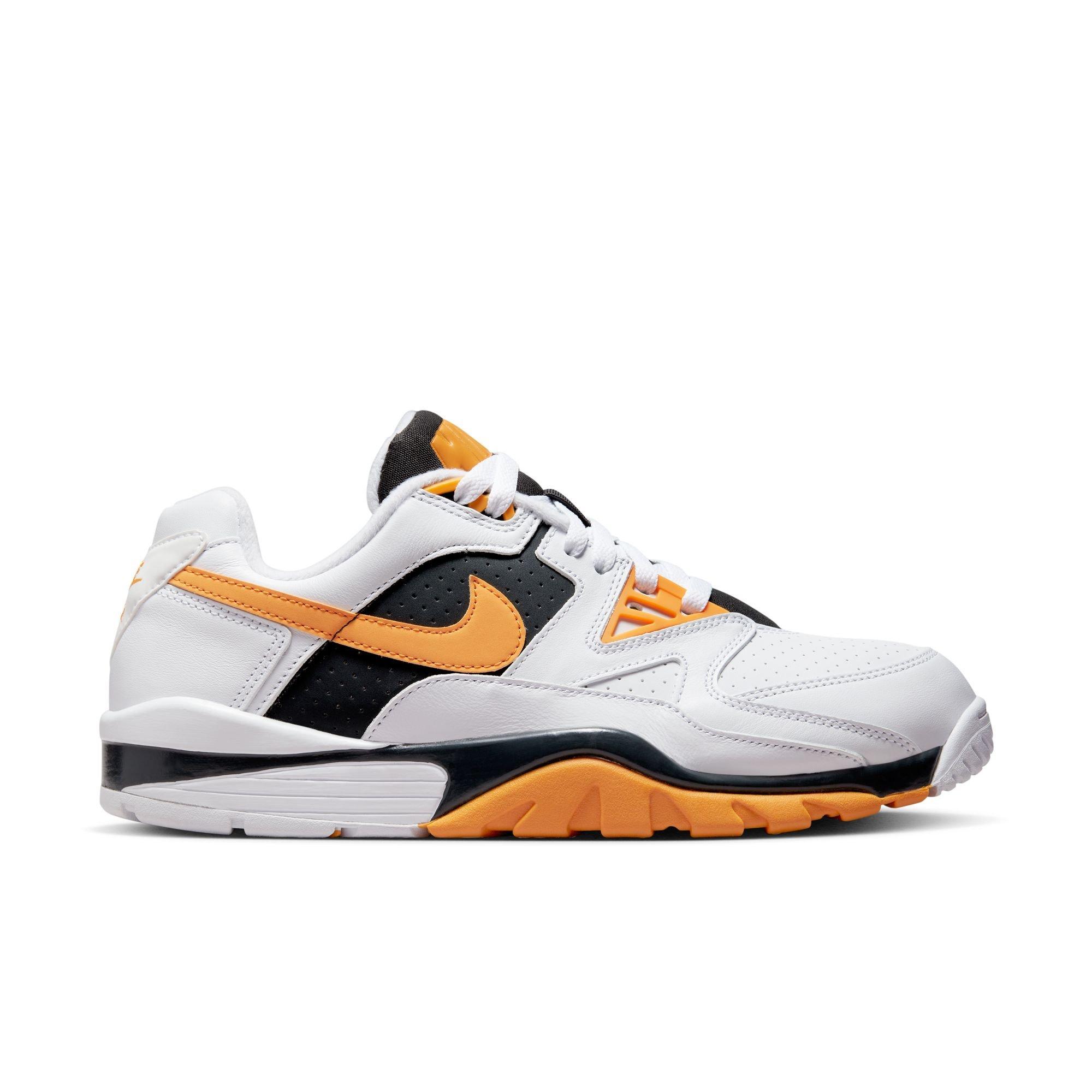 Nike Air Cross Low Sneakers in White & Orange