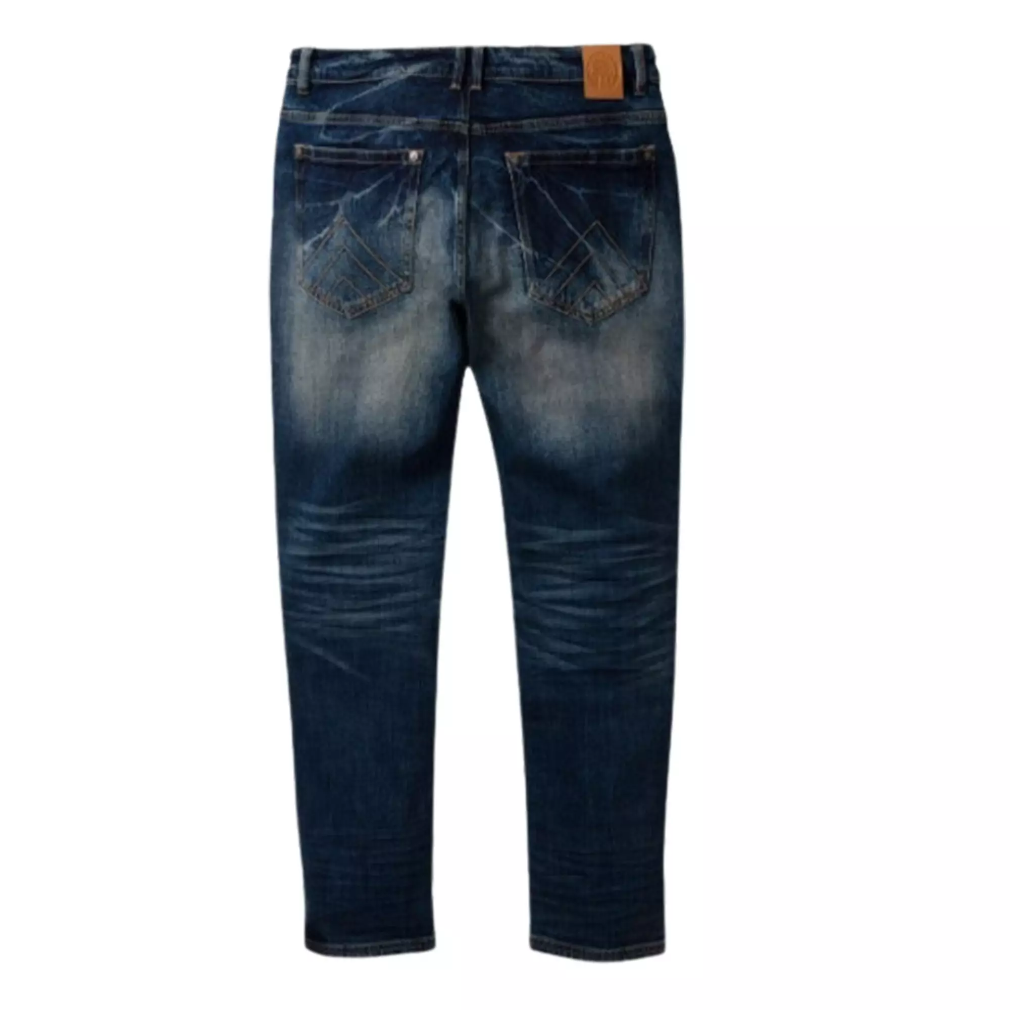 Born Fly Men's Standard Slim Fit Dark Wash Jeans - BLUE