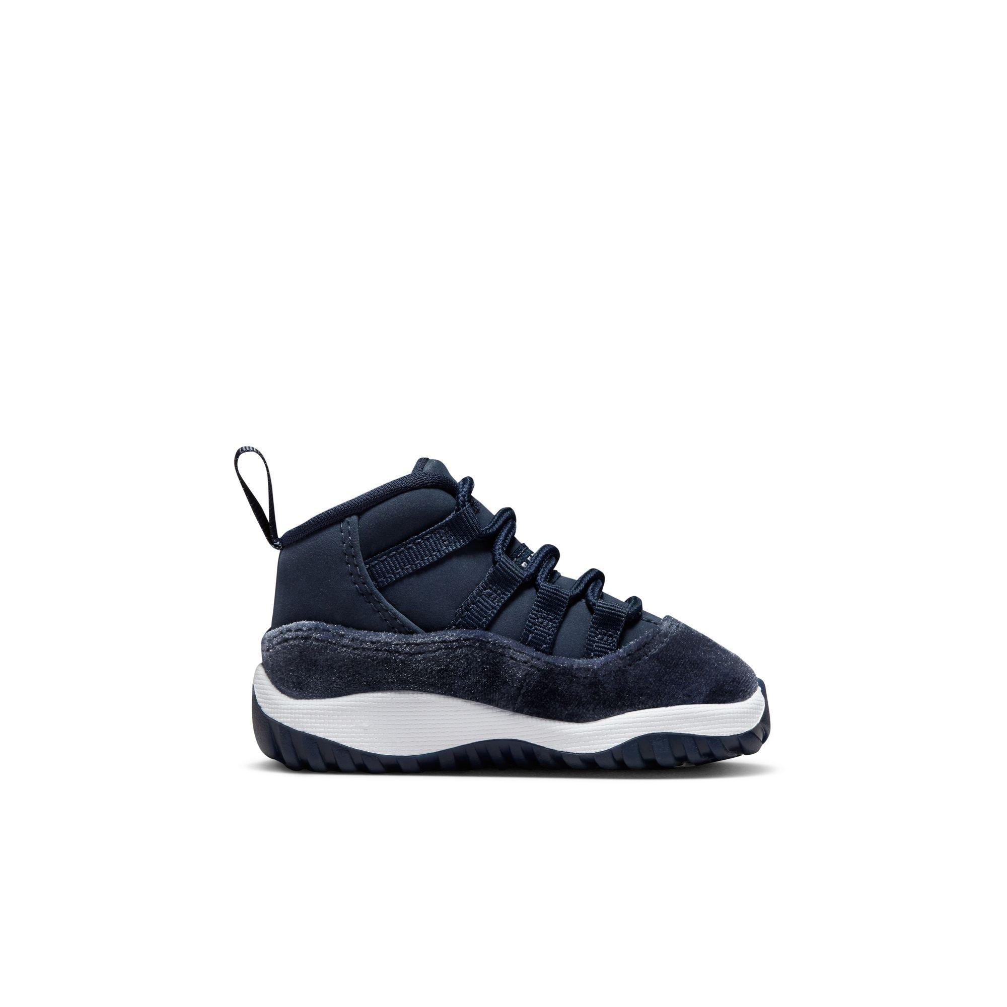 Jordan 11 Retro Midnight Navy/Metallic Silver/White u200bToddler Girls' Shoe