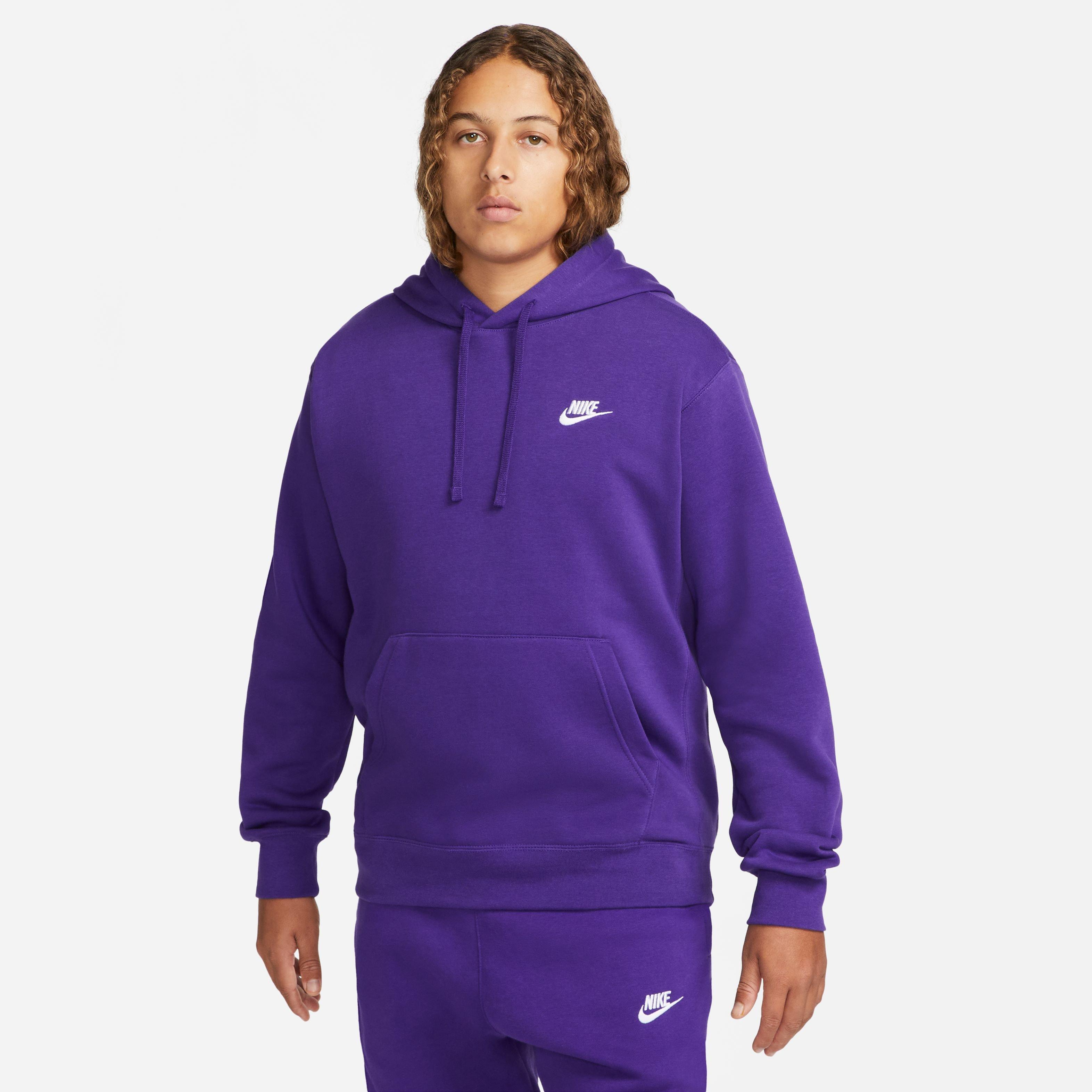 Nike Men's Sportswear Club Fleece Pullover Hoodie-Purple