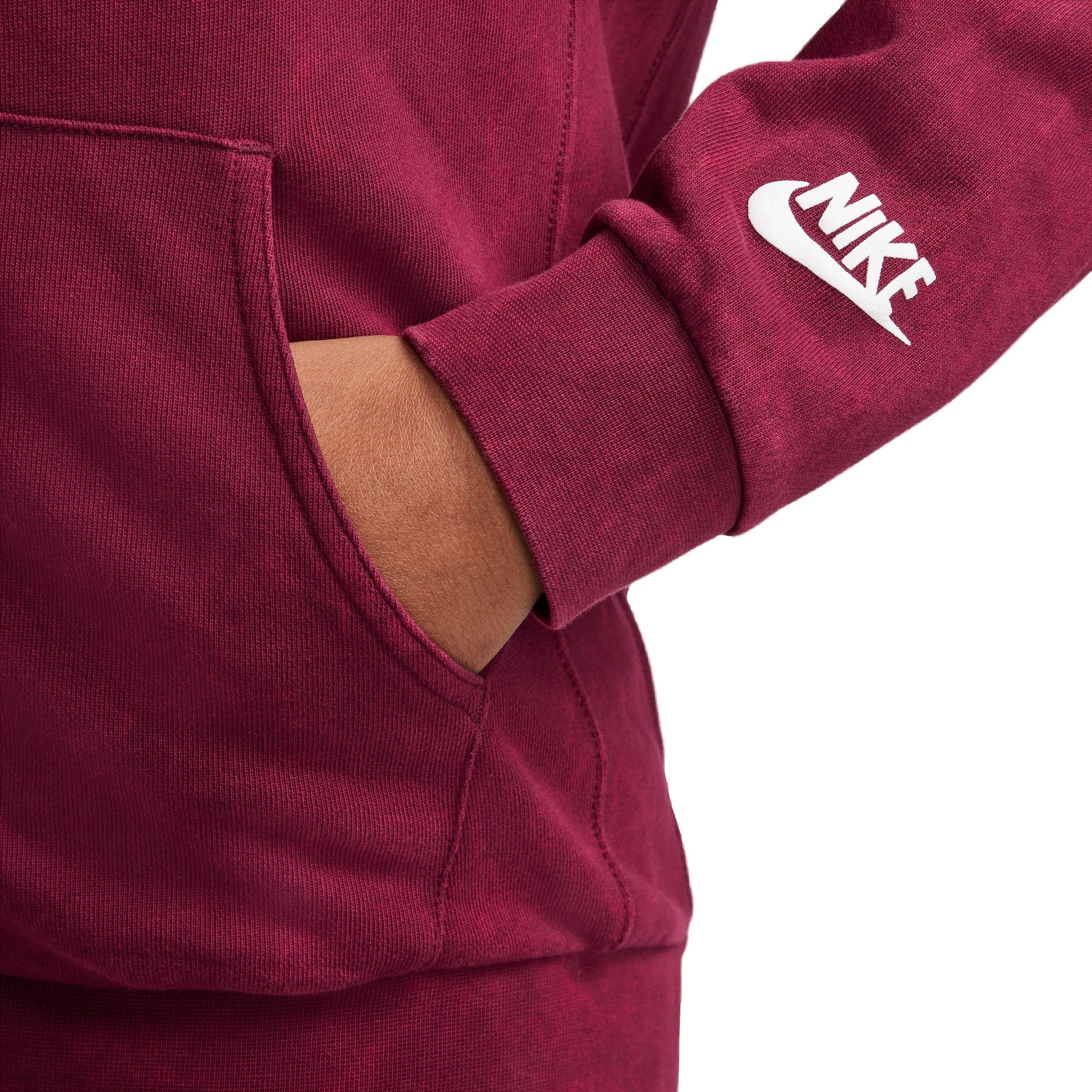 Nike Men s Sportswear Full Zip Washed French Terry Hoodie Maroon