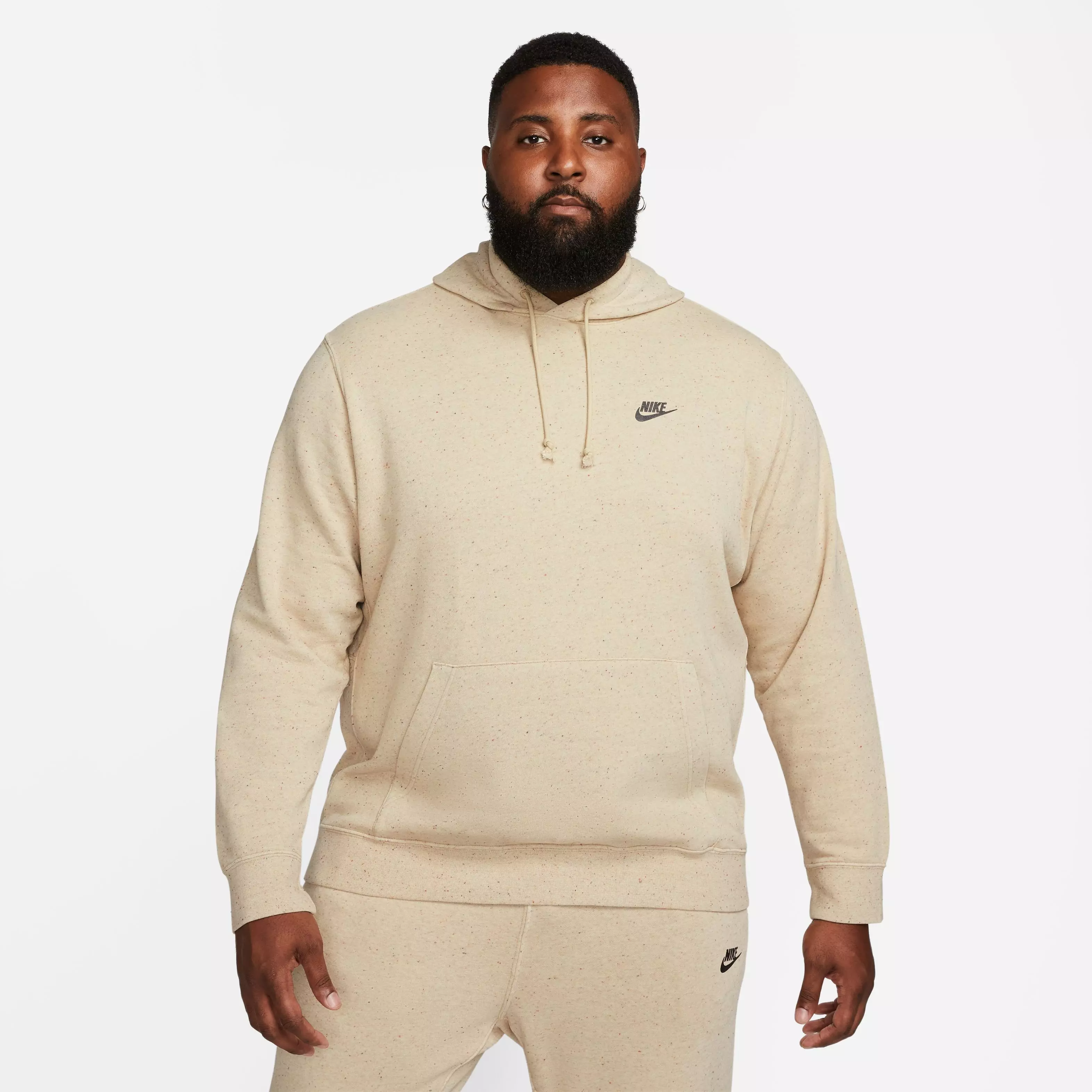 Nike Men's Sportswear Club+ Pullover Hoodie-Tan - TAN