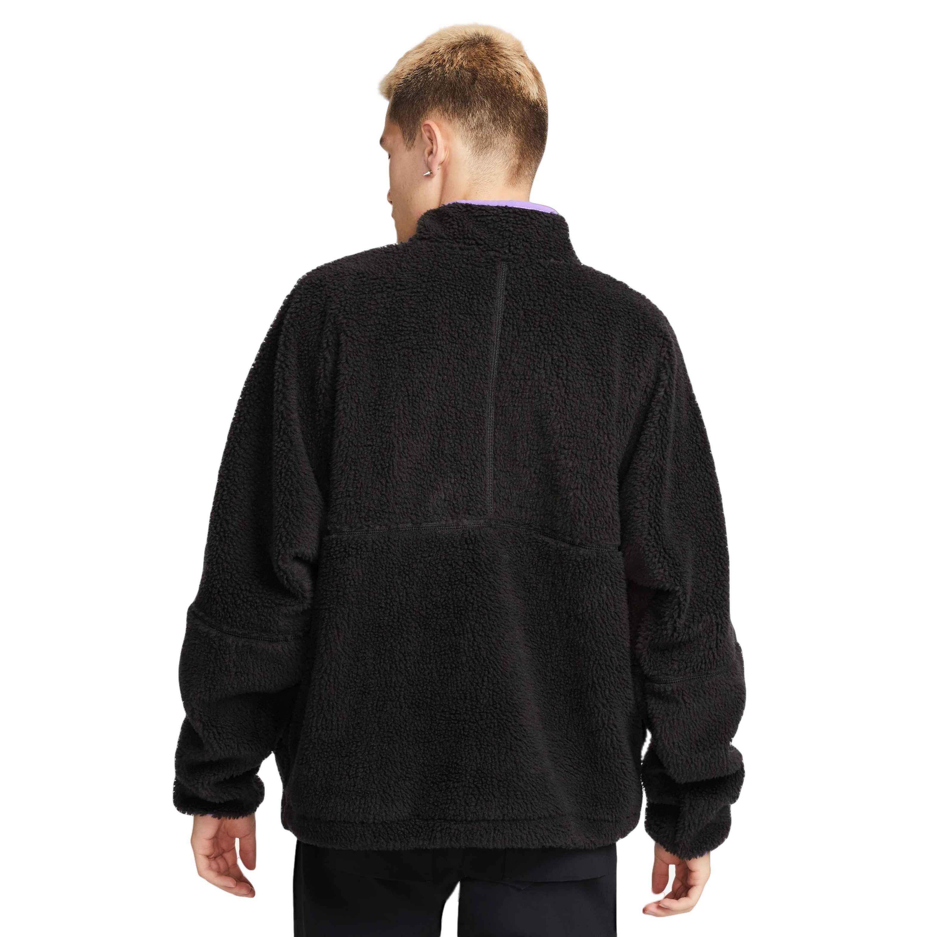 Nike Men's Club+ 1/2-Zip Winterized Anorak-Black/Purple - BLACK/PURPLE Thumbnail View 2