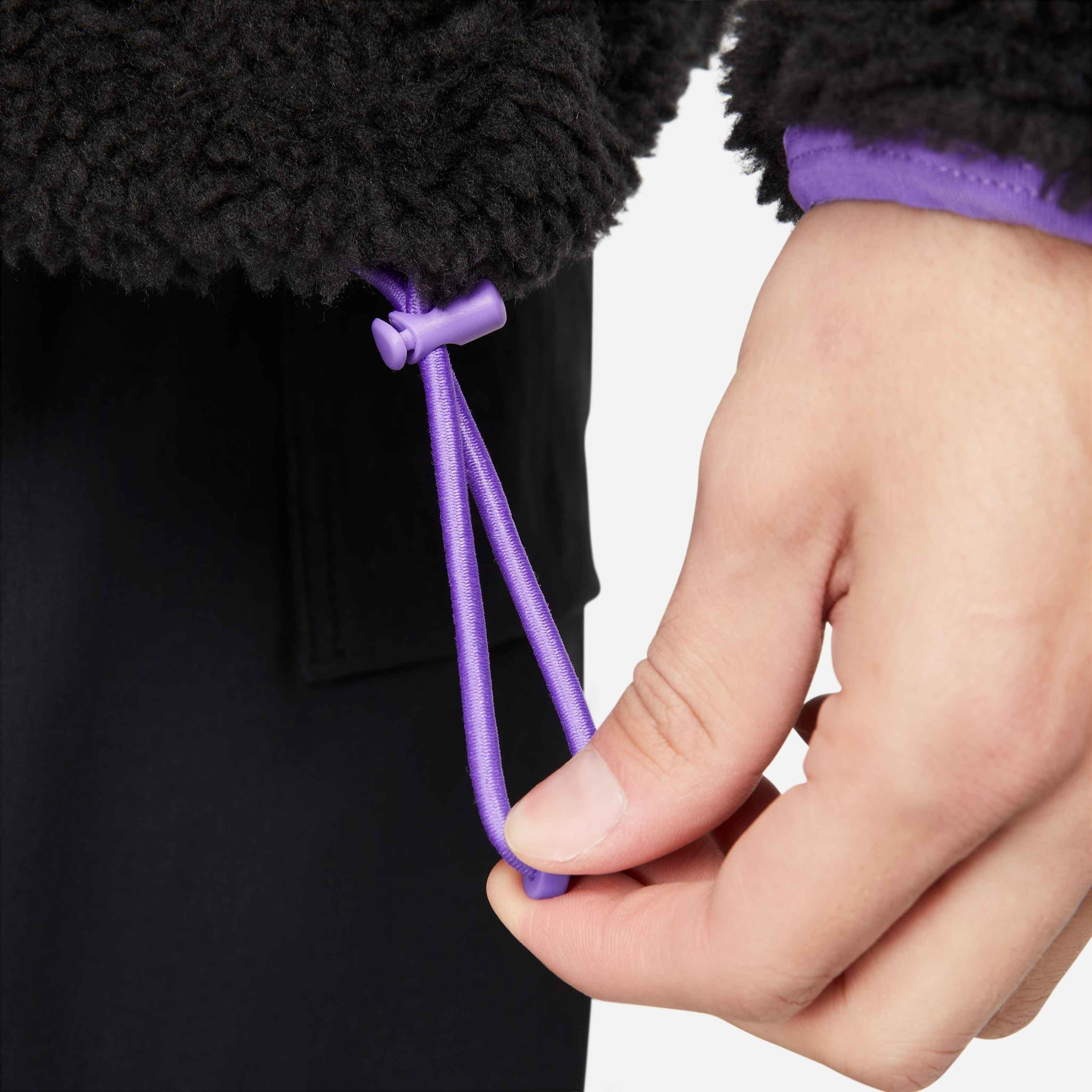 Nike Men's Club+ 1/2-Zip Winterized Anorak-Black/Purple - BLACK/PURPLE Thumbnail View 6