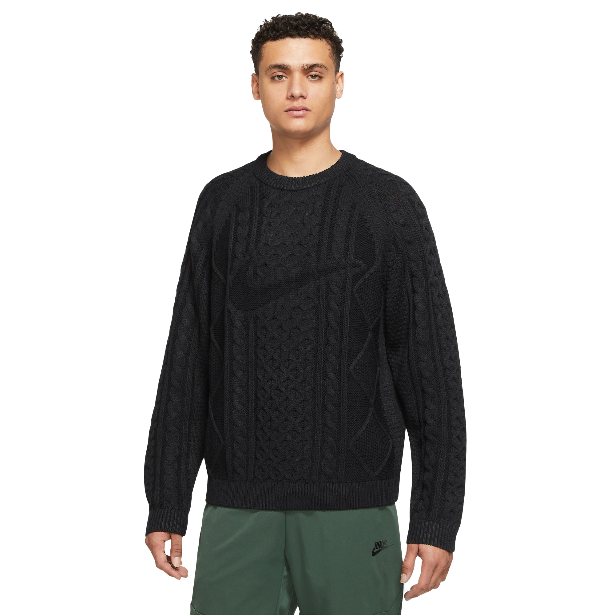 Nike Life Men's Cable Knit Turtleneck Sweater