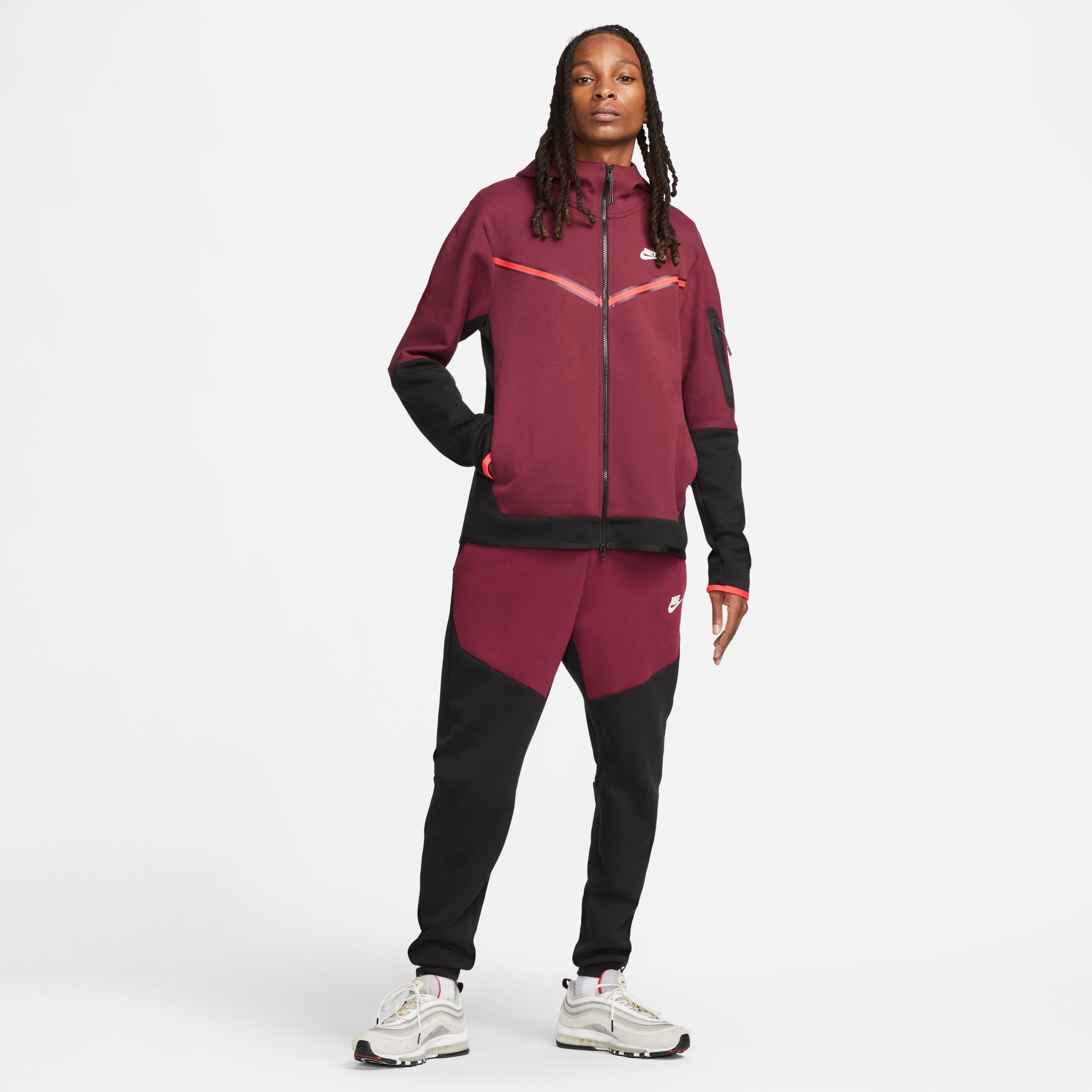 Nike Sportswear Tech Fleece Full-Zip Hoodie University Red Men's - FW21 - US