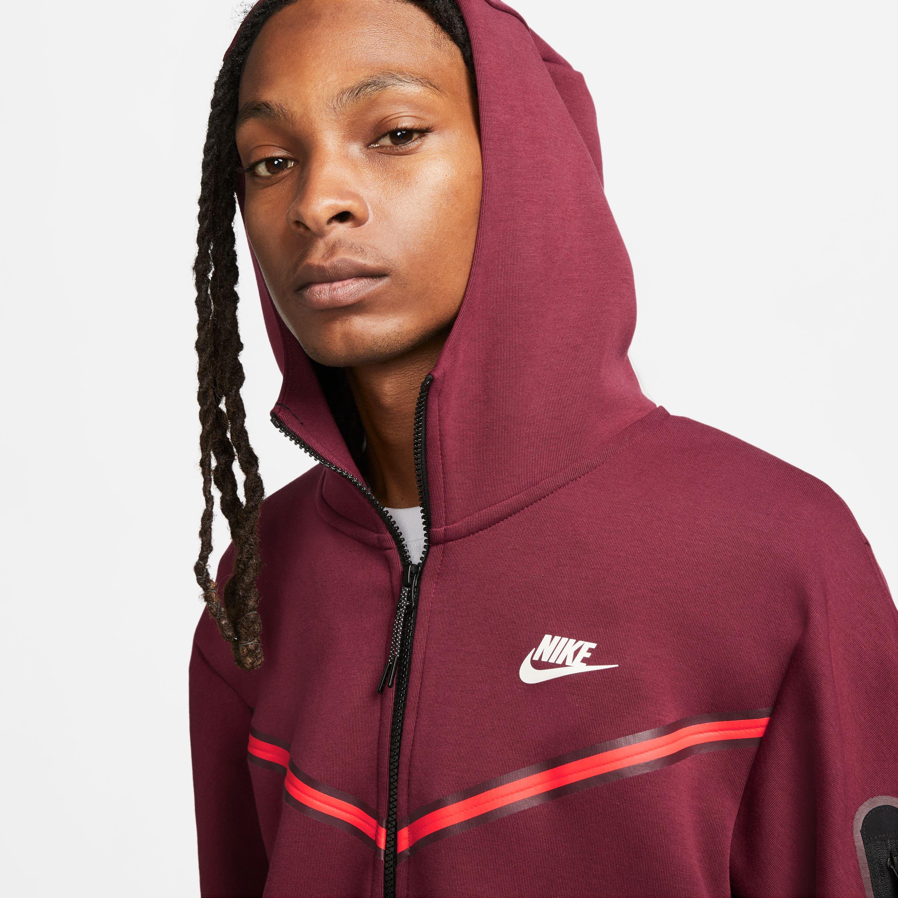 Nike Sportswear Tech Fleece Full-Zip Hoodie Team Red/Black Men's - US