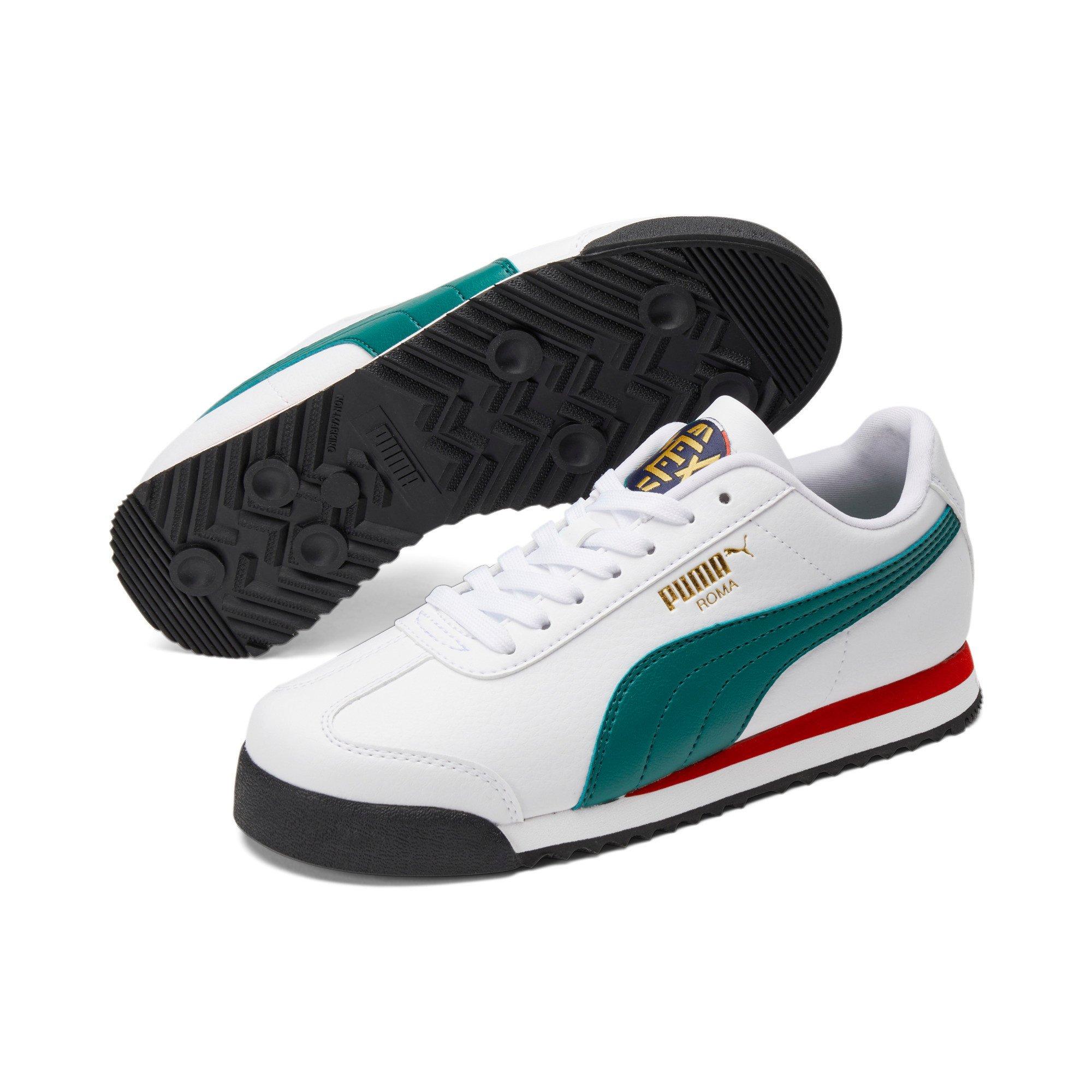 PUMA Roma Country Pack "Mexico" Grade School Boys' Shoe - WHITE/GREEN Thumbnail View 4