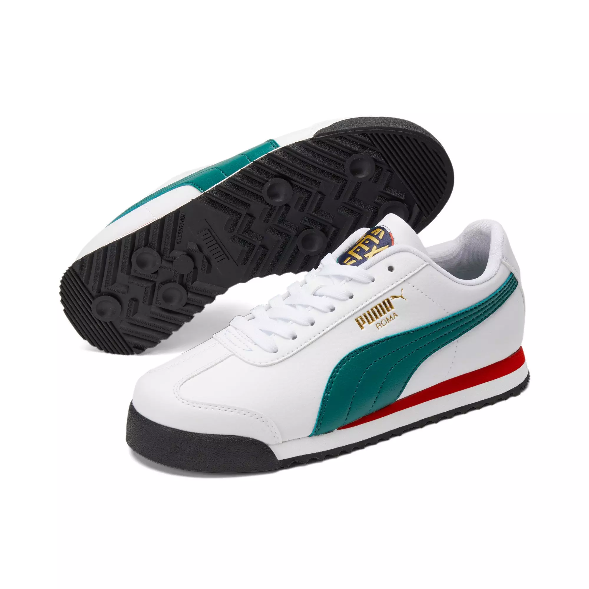 PUMA Roma Country Pack "Mexico" Grade School Boys' Shoe - WHITE/GREEN