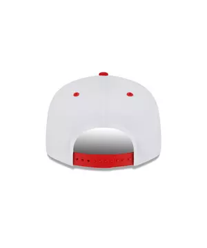 New Era Chicago Bulls Air Jordan 5 Fire Inspired 9FIFTY Snapback Hat, White/Red, Polyester