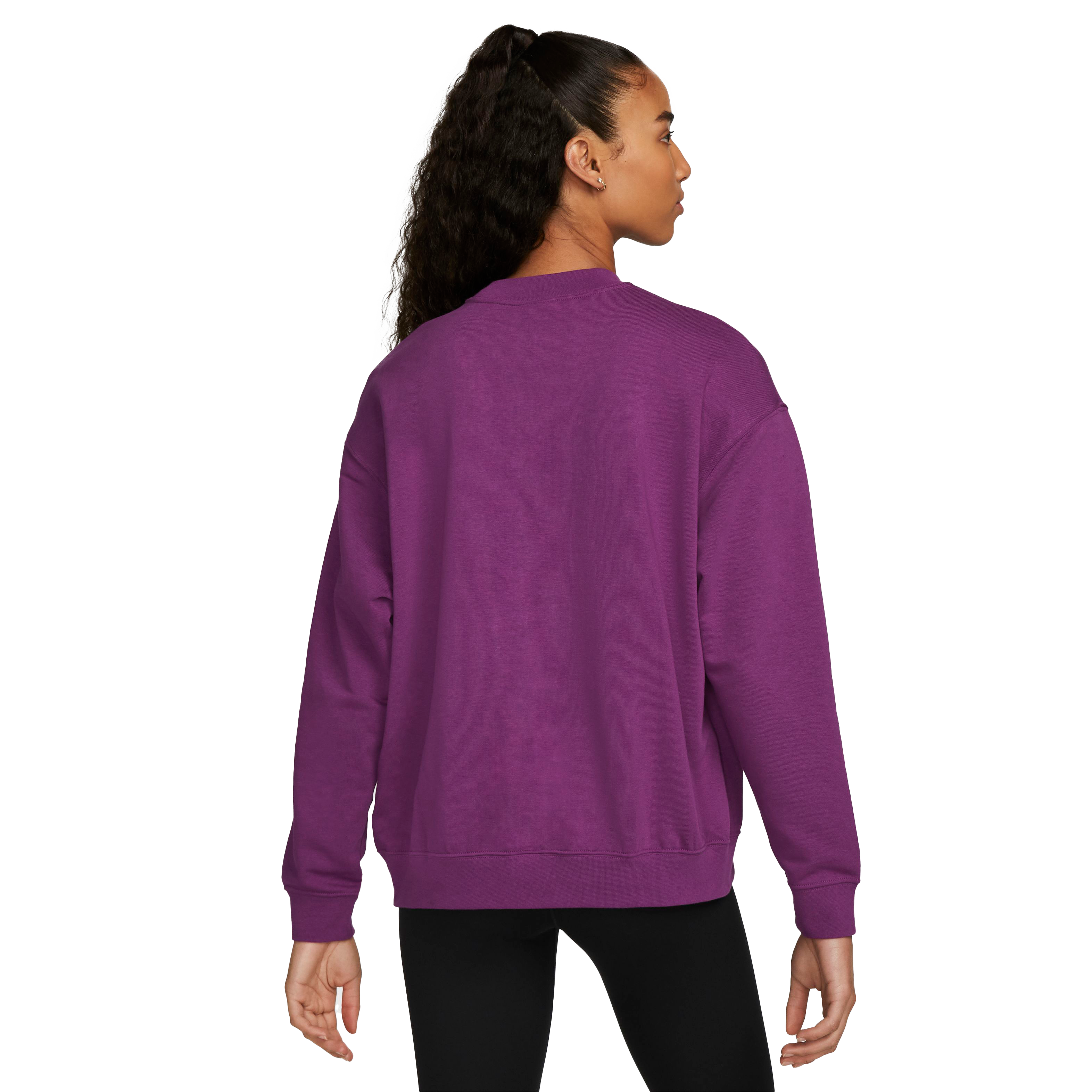Nike Women's Dri-FIT Get Fit Graphic Training Crewneck Sweatshirt-Purple