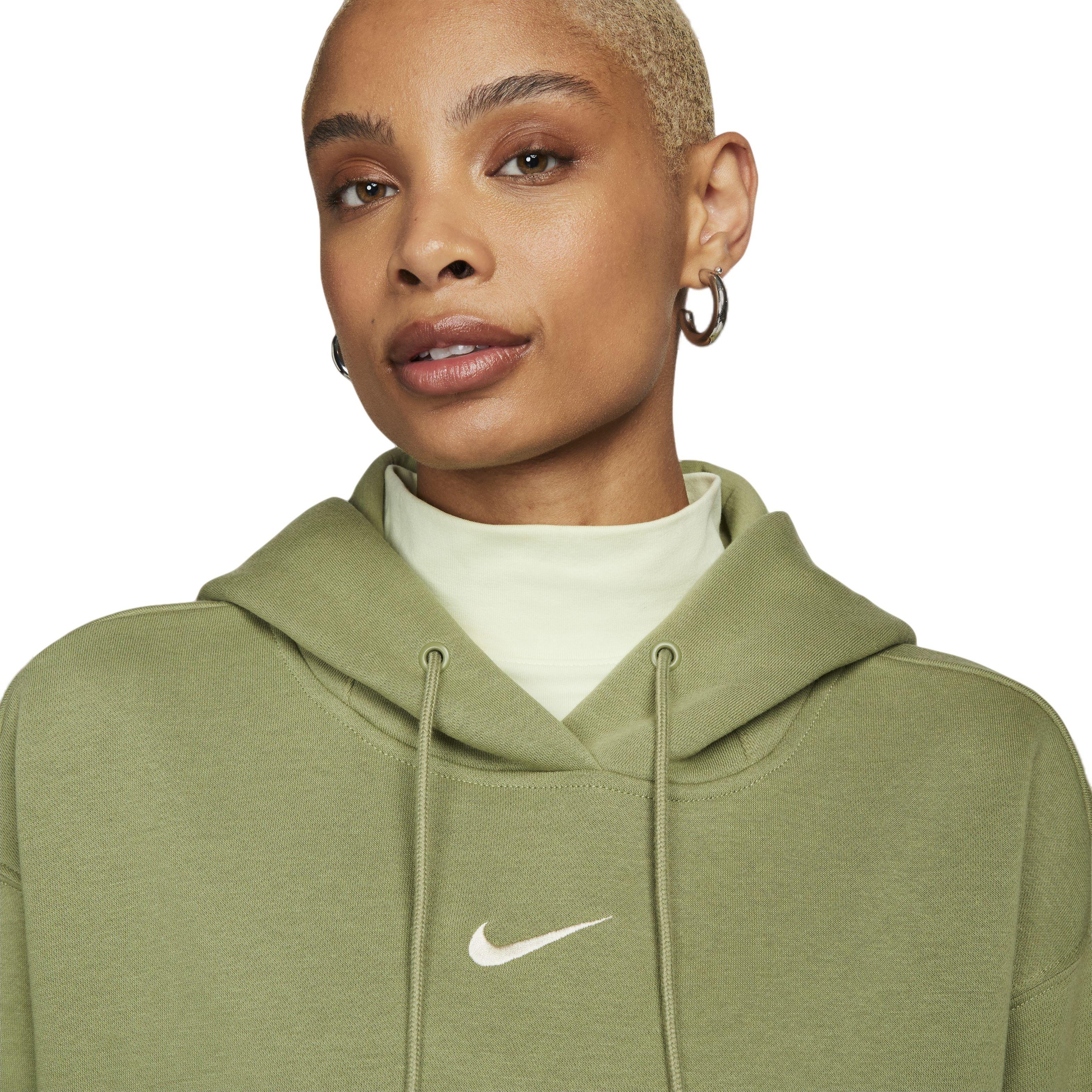 Nike Sportswear Women's Oversized Terry Pullover Green Hoodie