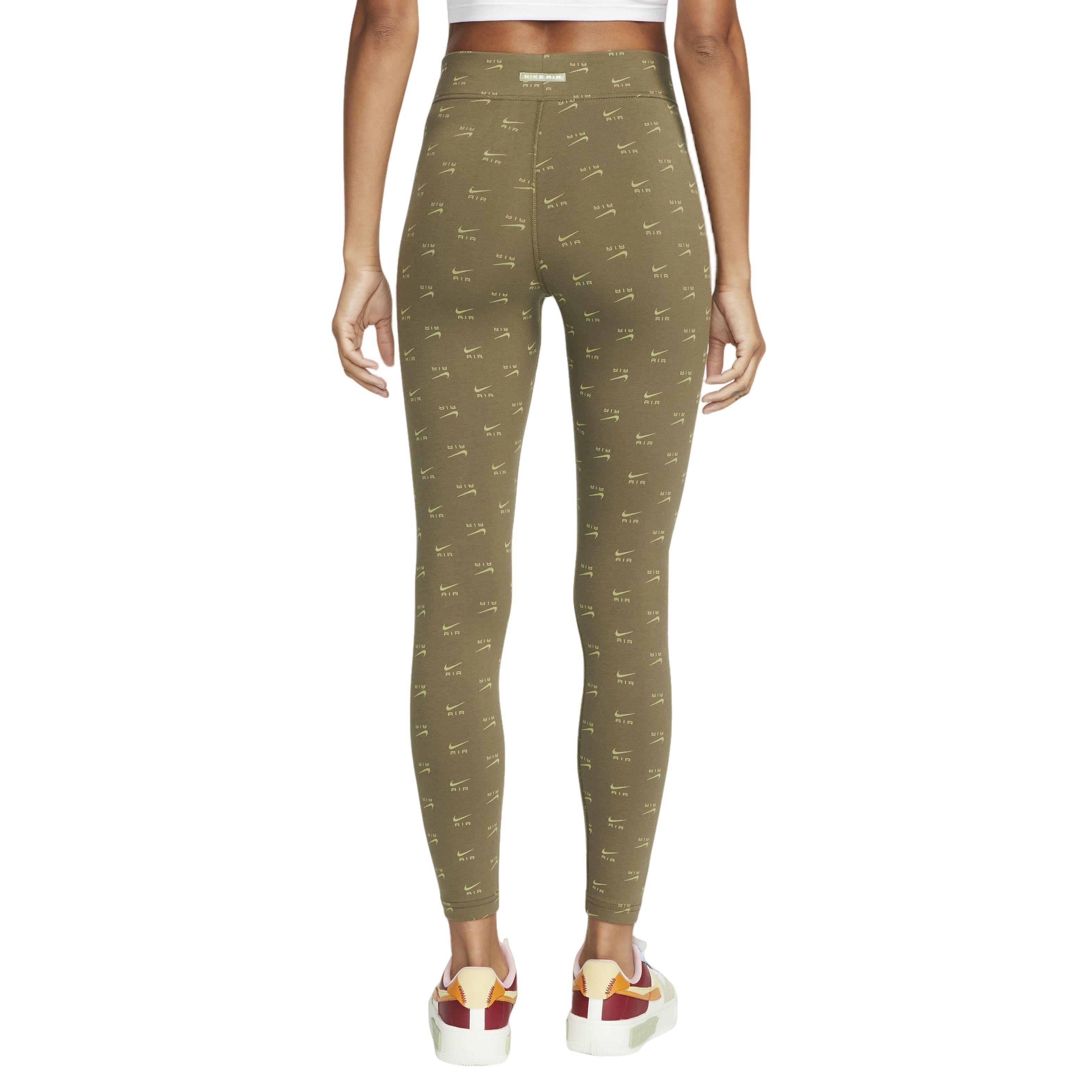 Nike Women's Air AOP​ High-Waisted Printed Leggings-Olive